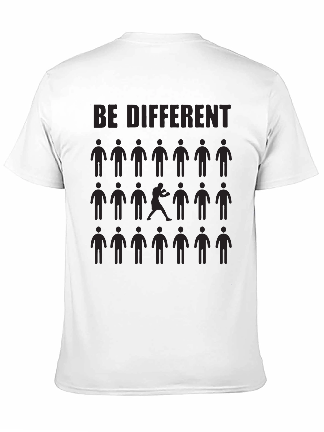 Be Different Graphic T-Shirt - Black Crew Neck Tee