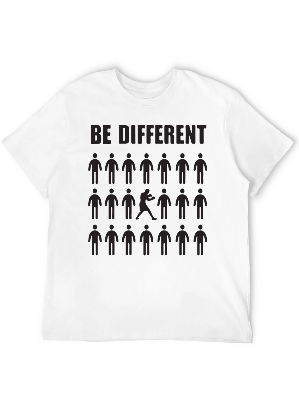 Be Different Graphic T-Shirt - Black Crew Neck Tee
