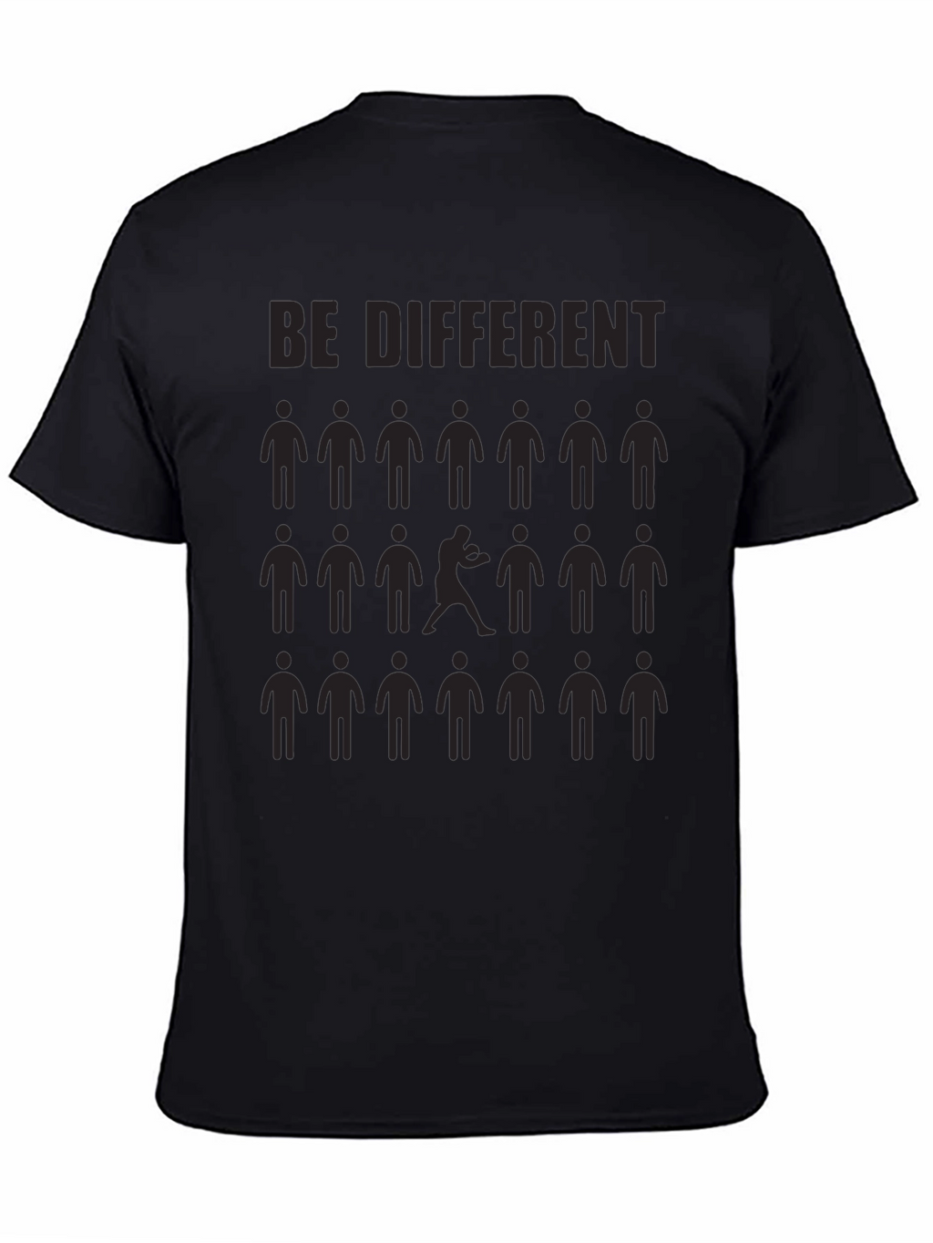 Be Different Graphic T-Shirt - Black Crew Neck Tee