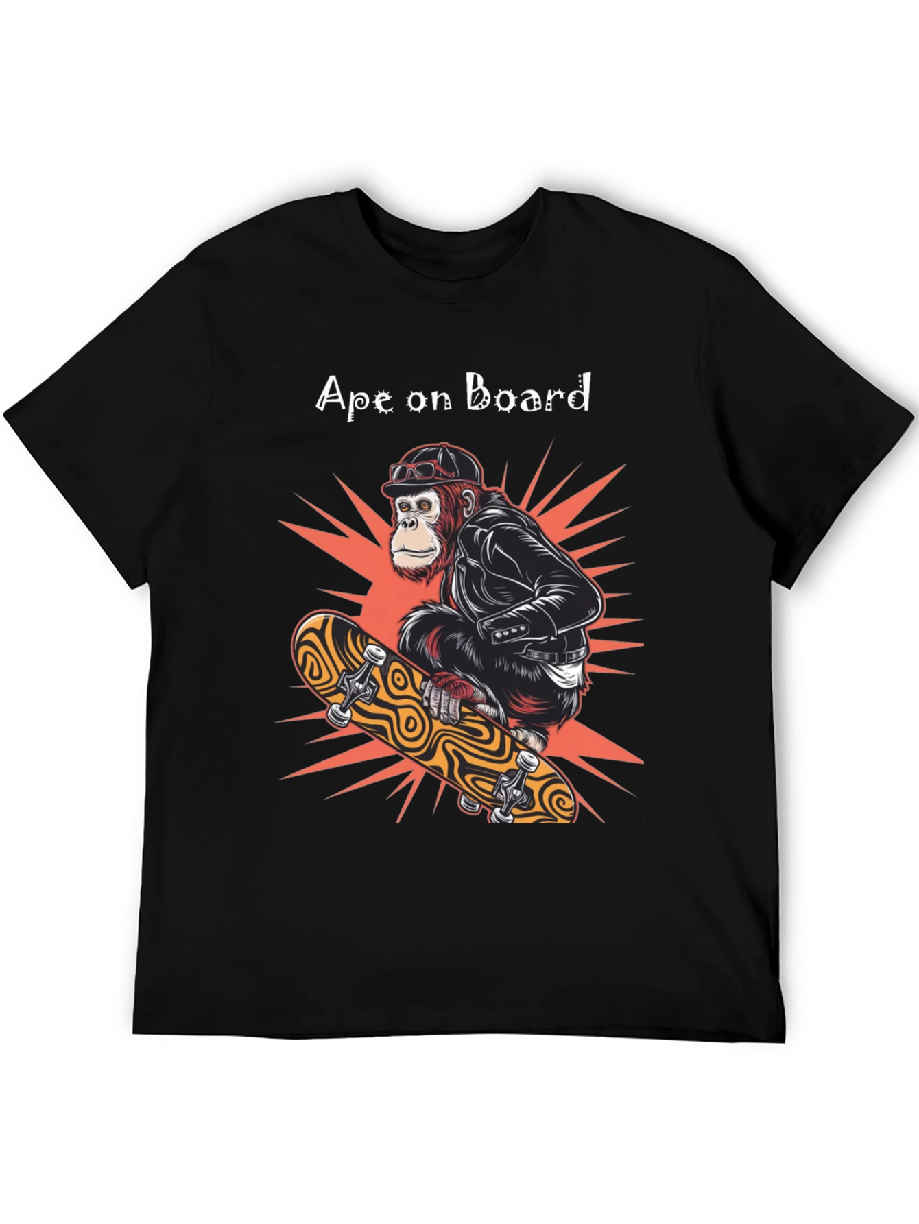 Ape on Board Skateboard T-Shirt