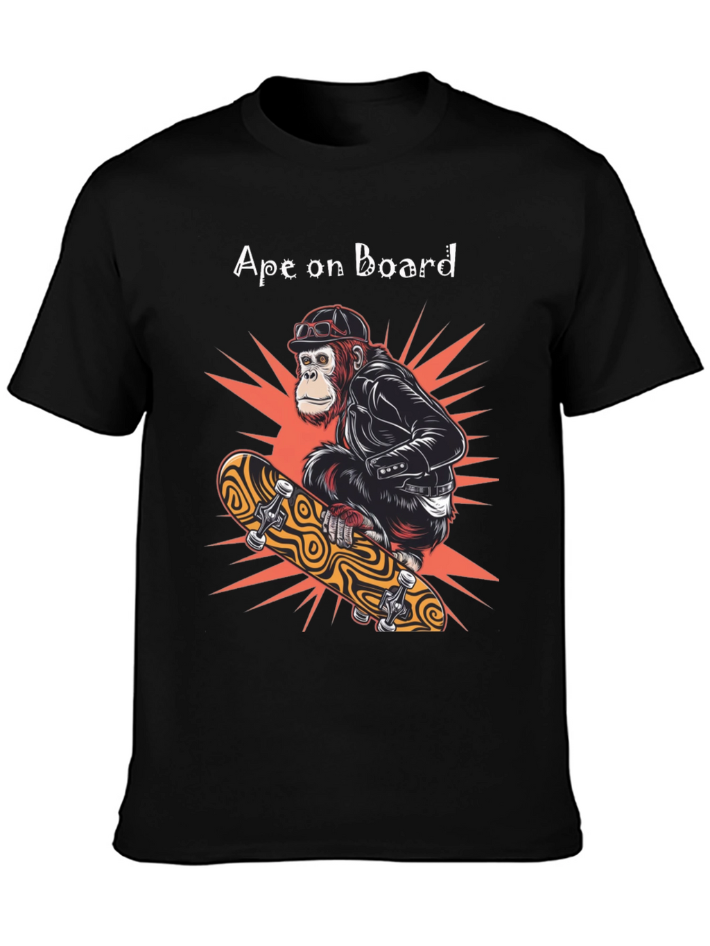 Ape on Board Skateboard T-Shirt