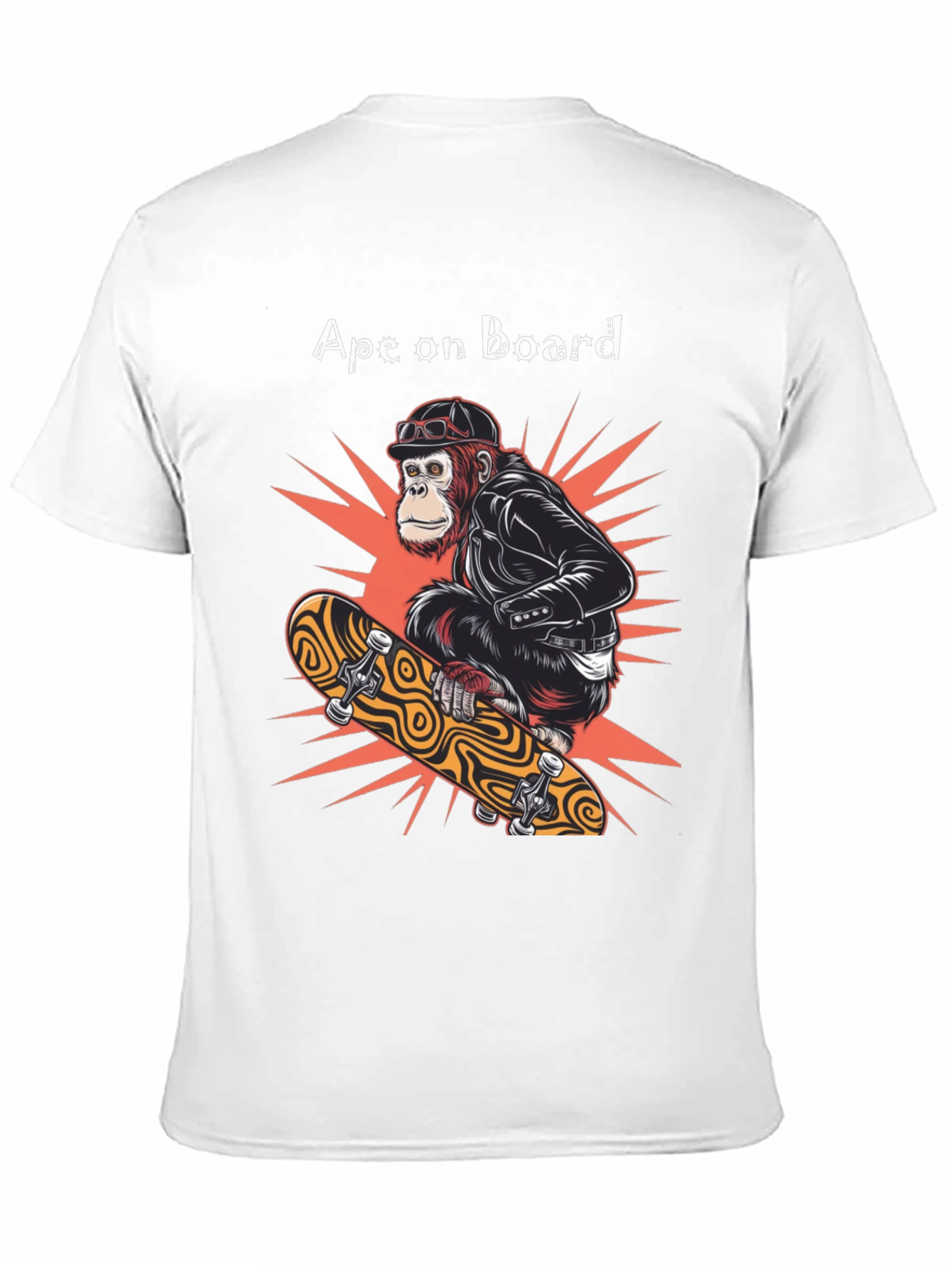 Ape on Board Skateboard T-Shirt