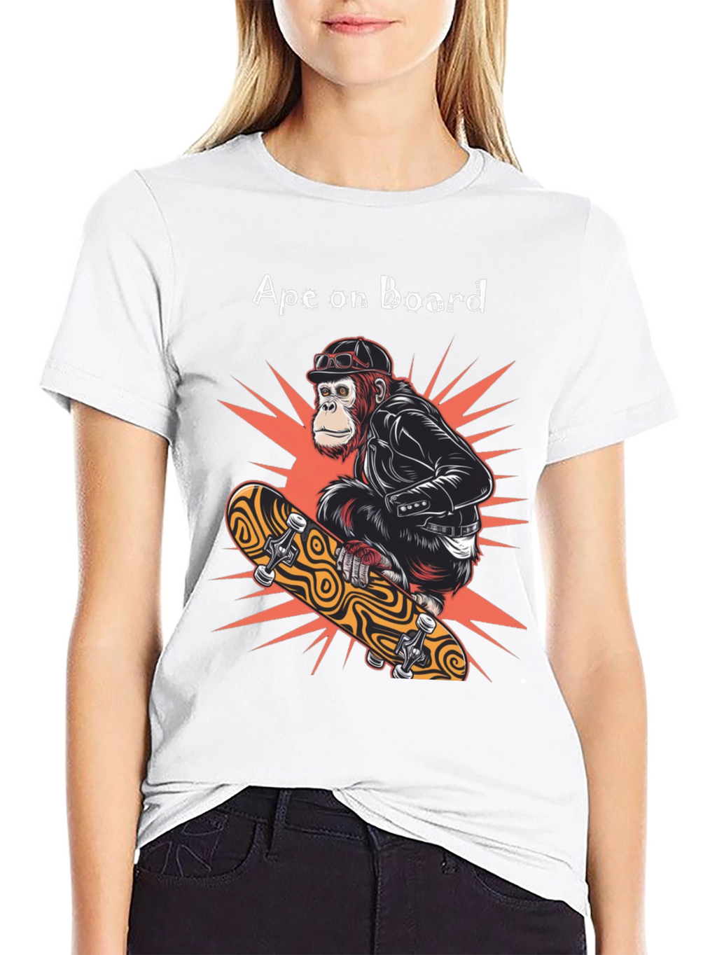 Ape on Board Skateboard T-Shirt