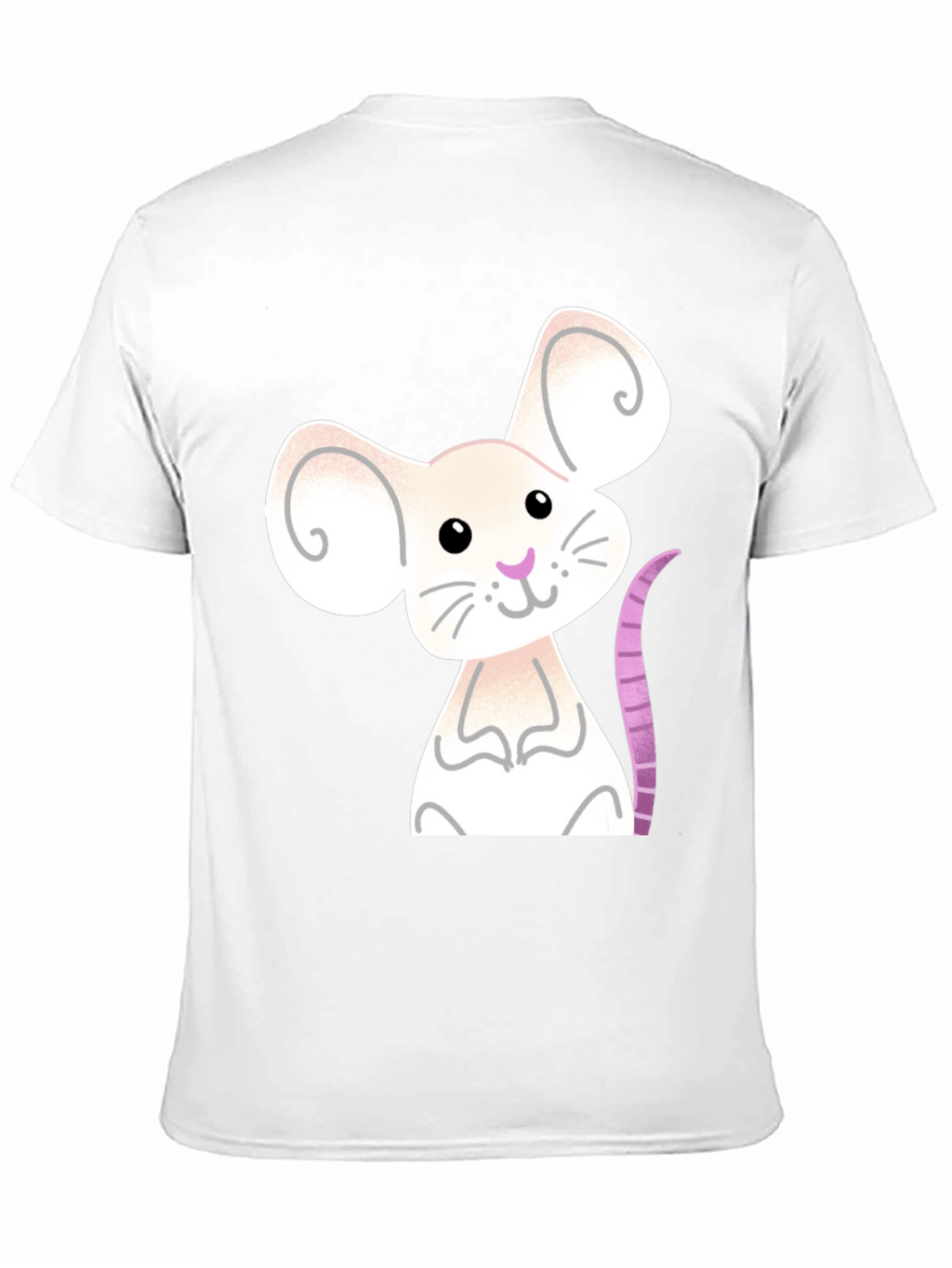 Cute Mouse Graphic Tee - Black Cotton Blend Shirt