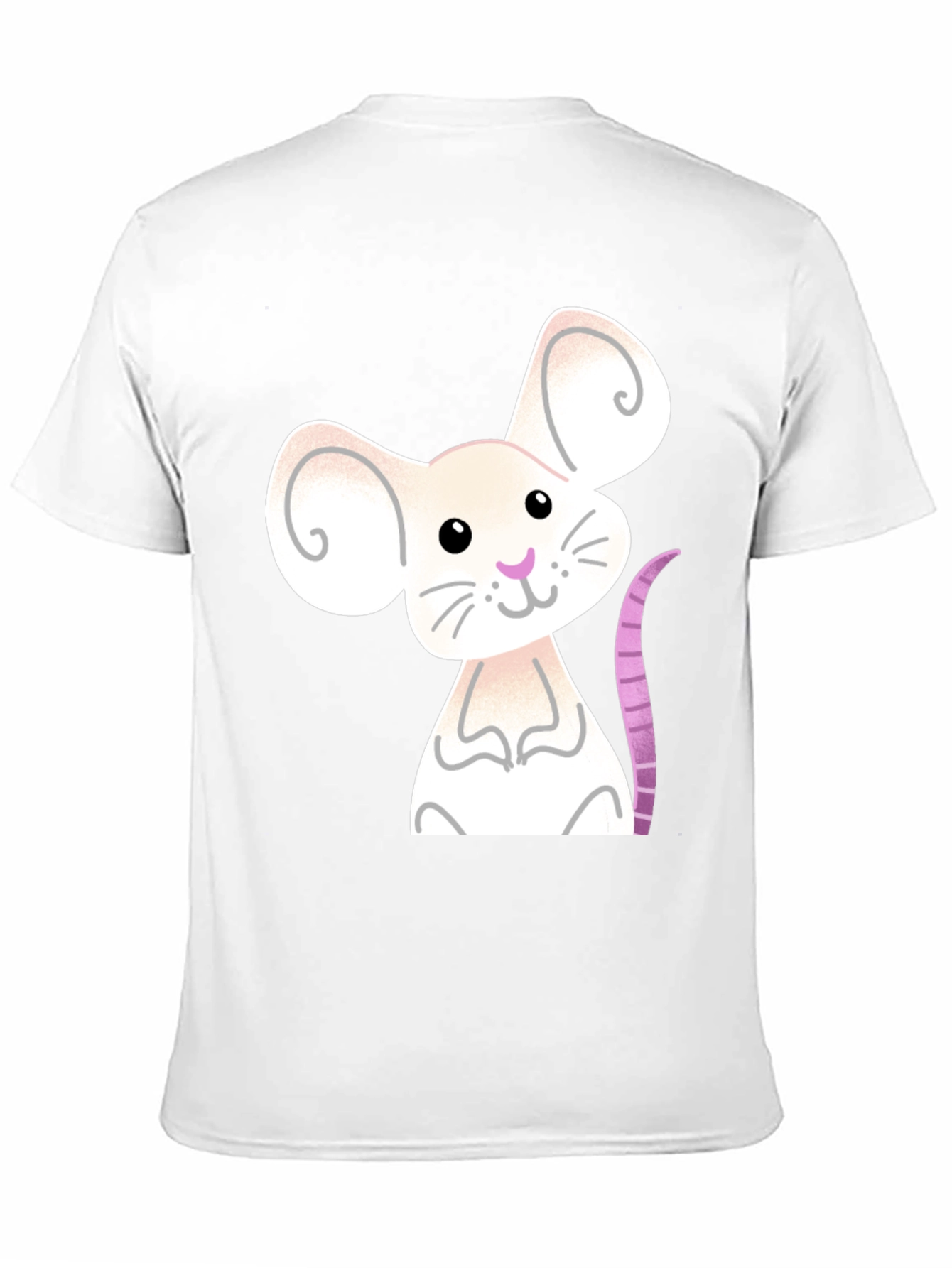 Cute Mouse Graphic Tee - Black Cotton Blend Shirt
