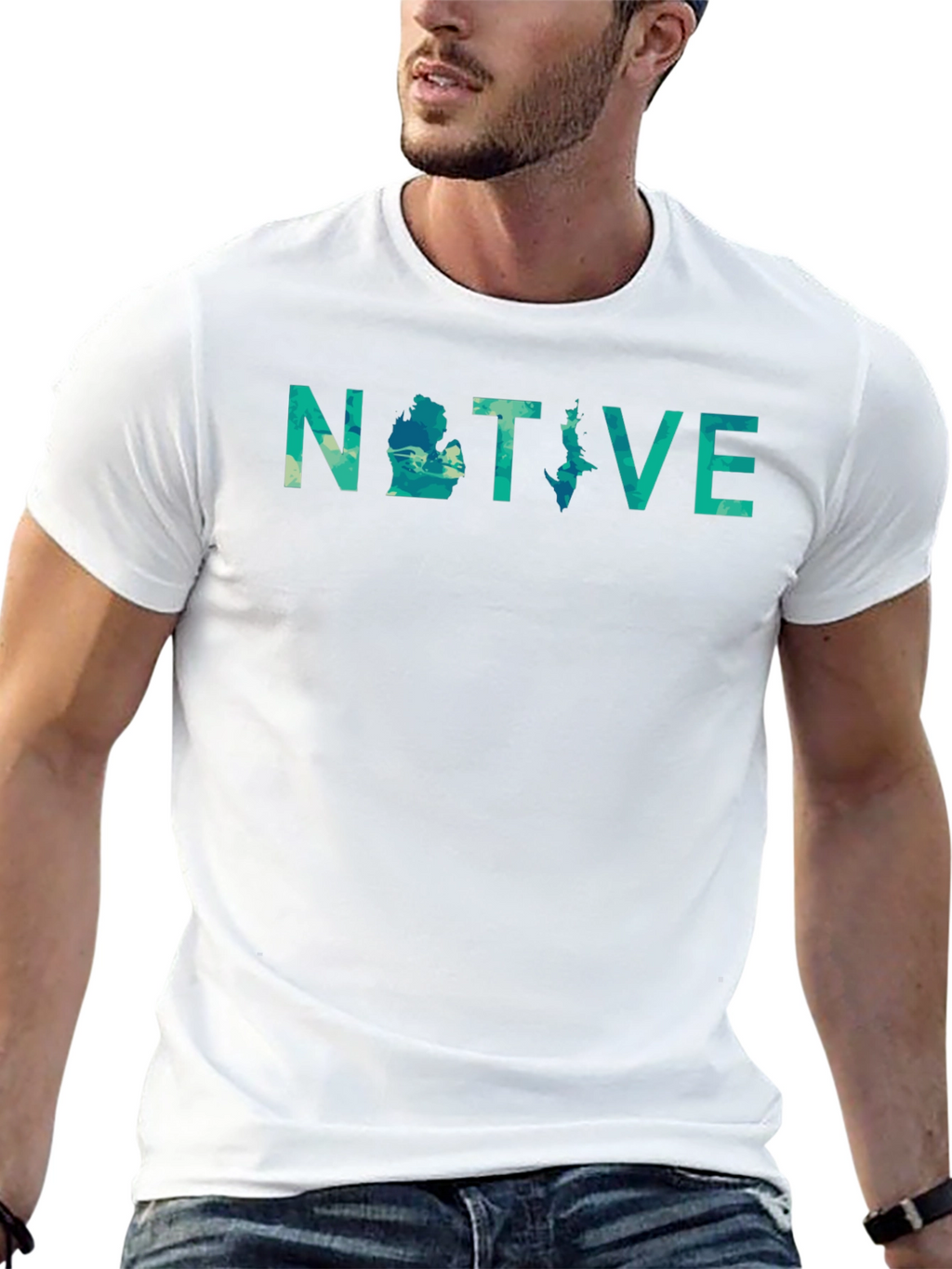 Michigan Native Tee - Black Graphic T-Shirt