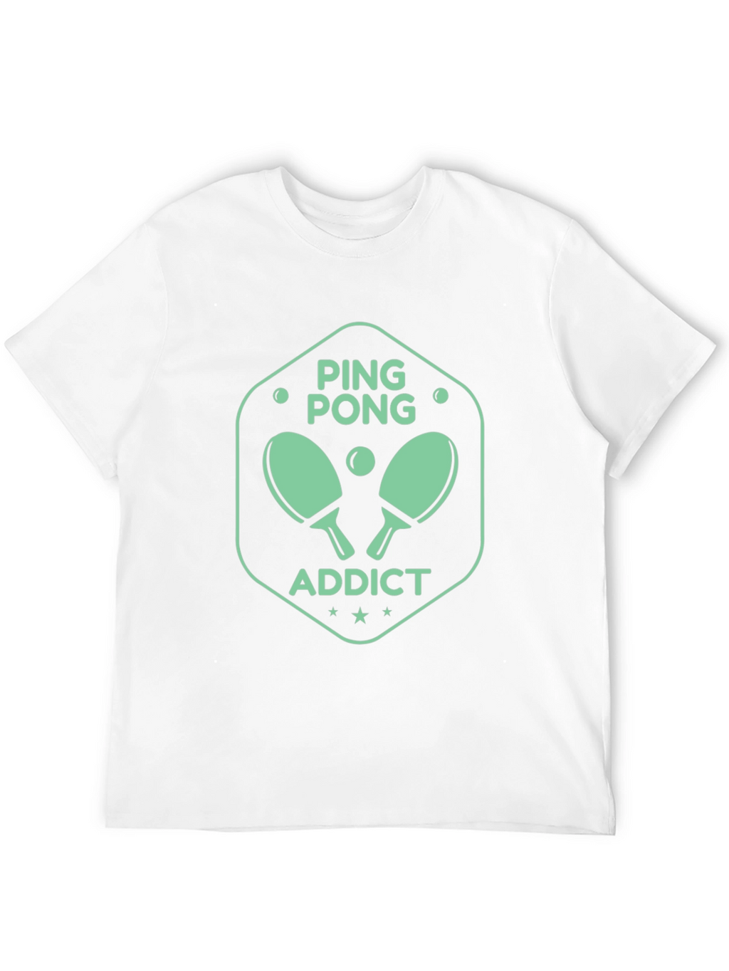 Ping Pong Addict Graphic Tee - Black Cotton T-Shirt