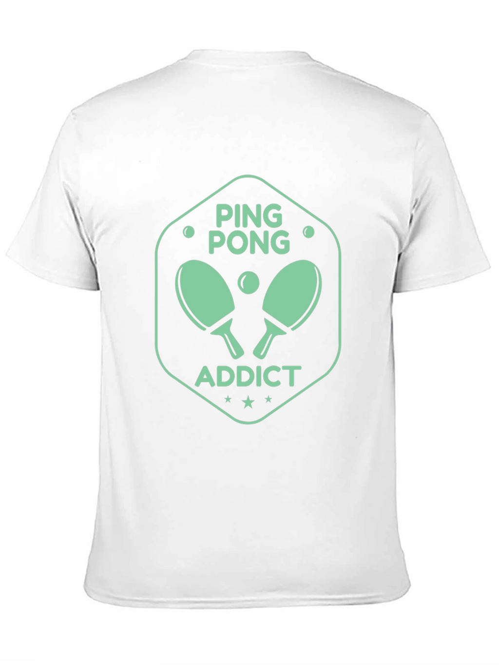 Ping Pong Addict Graphic Tee - Black Cotton T-Shirt