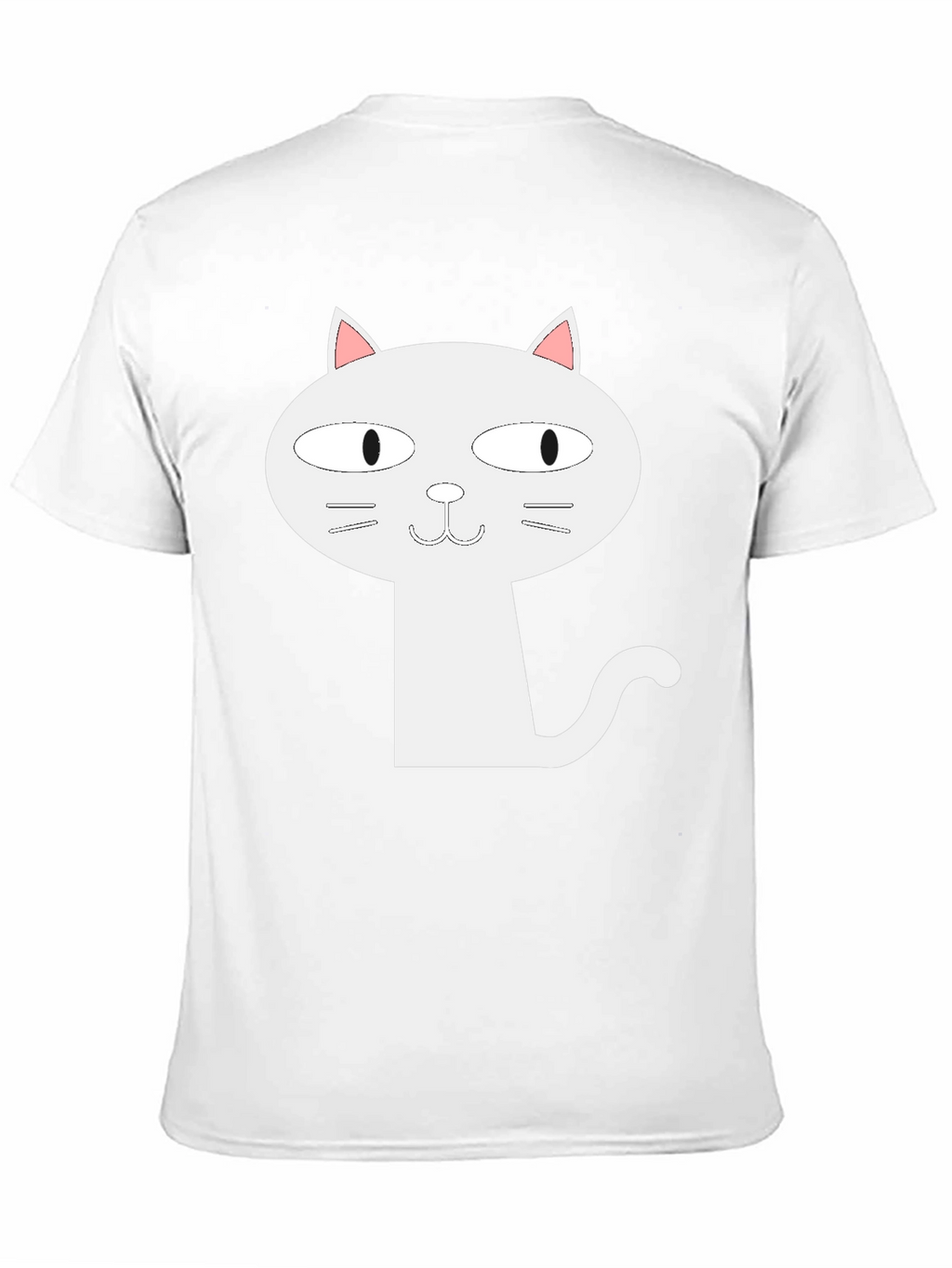 Cartoon Cat Graphic T-Shirt - Black