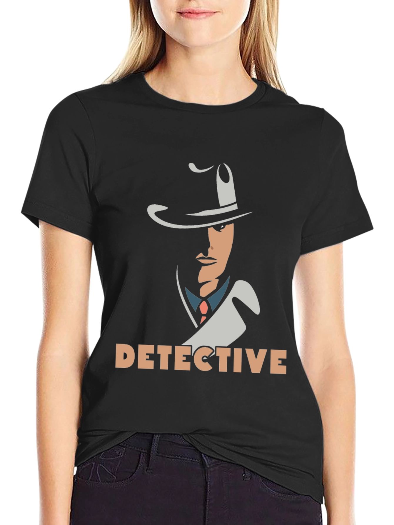 Detective Graphic Tee - Classic Mystery T-Shirt