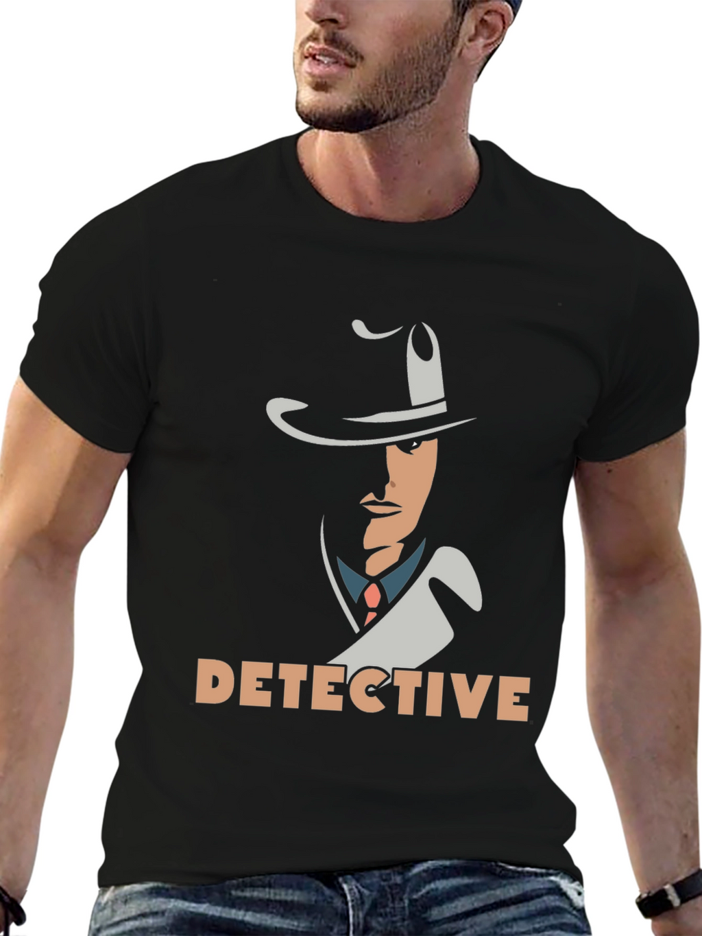 Detective Graphic Tee - Classic Mystery T-Shirt