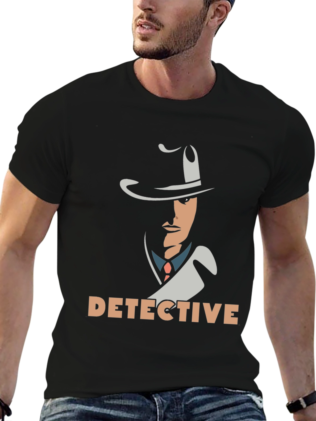 Detective Graphic Tee - Classic Mystery T-Shirt