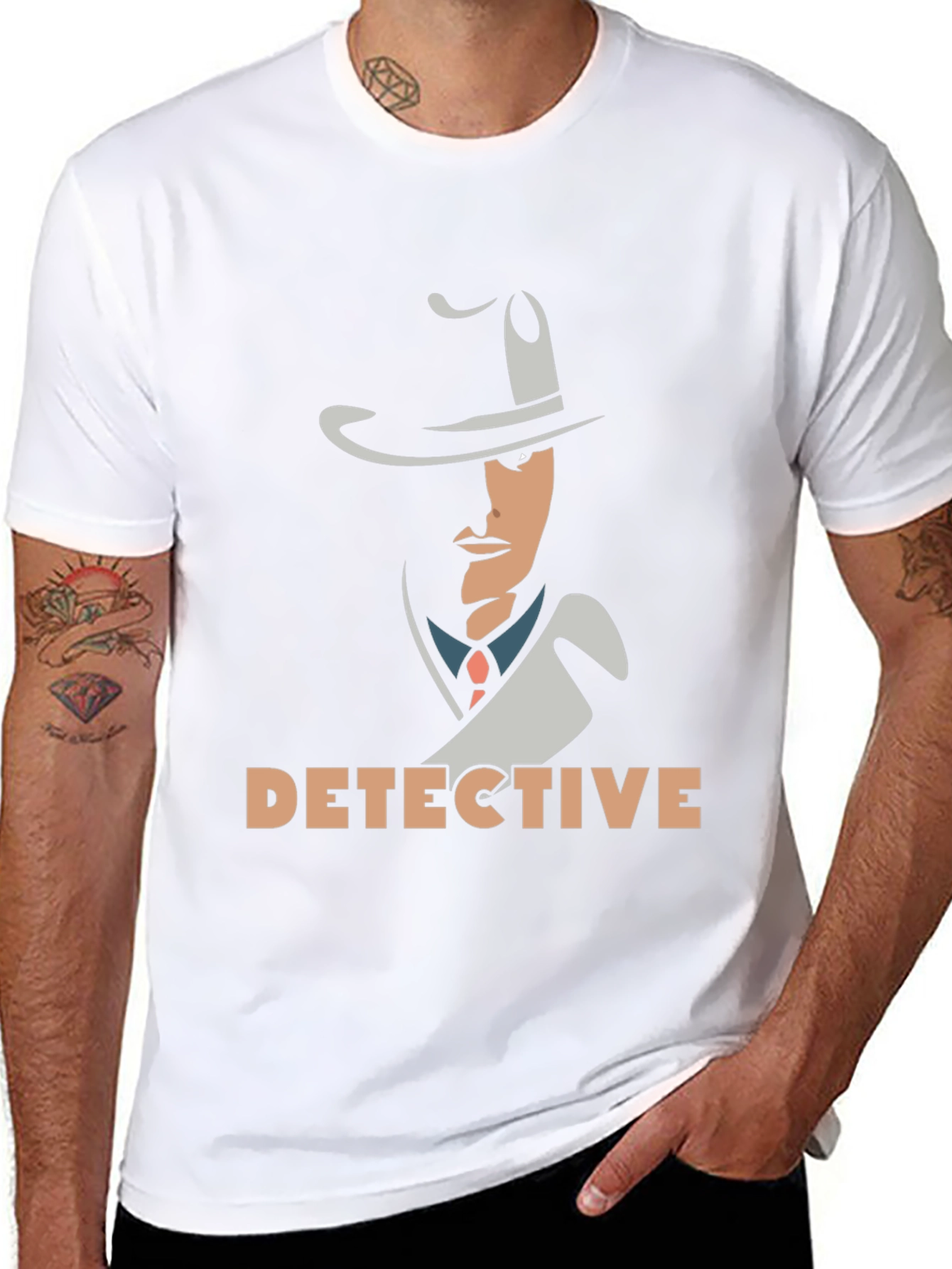 Detective Graphic Tee - Classic Mystery T-Shirt