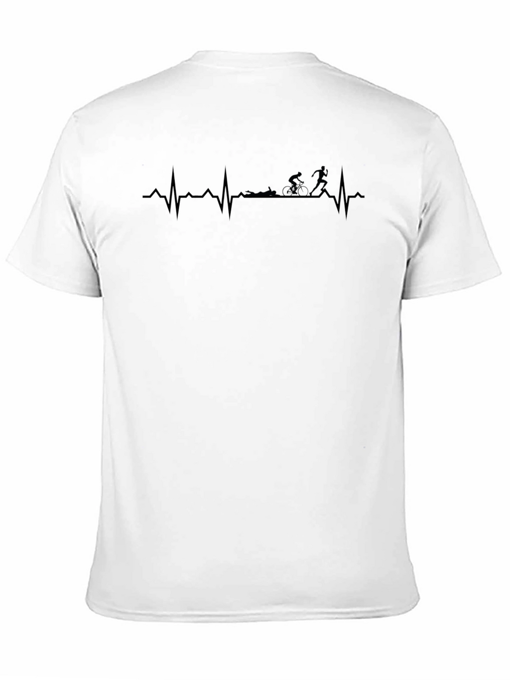 Triathlon Heartbeat T-Shirt - Swim Bike Run