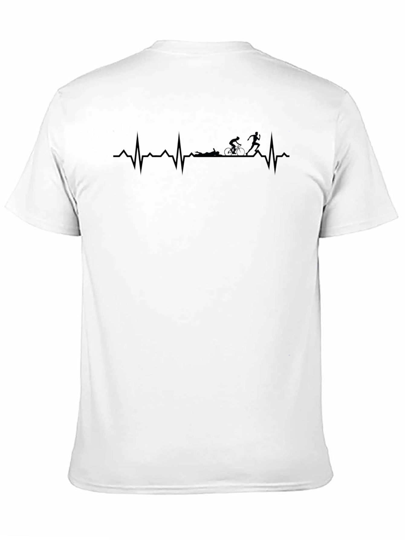 Triathlon Heartbeat T-Shirt - Swim Bike Run