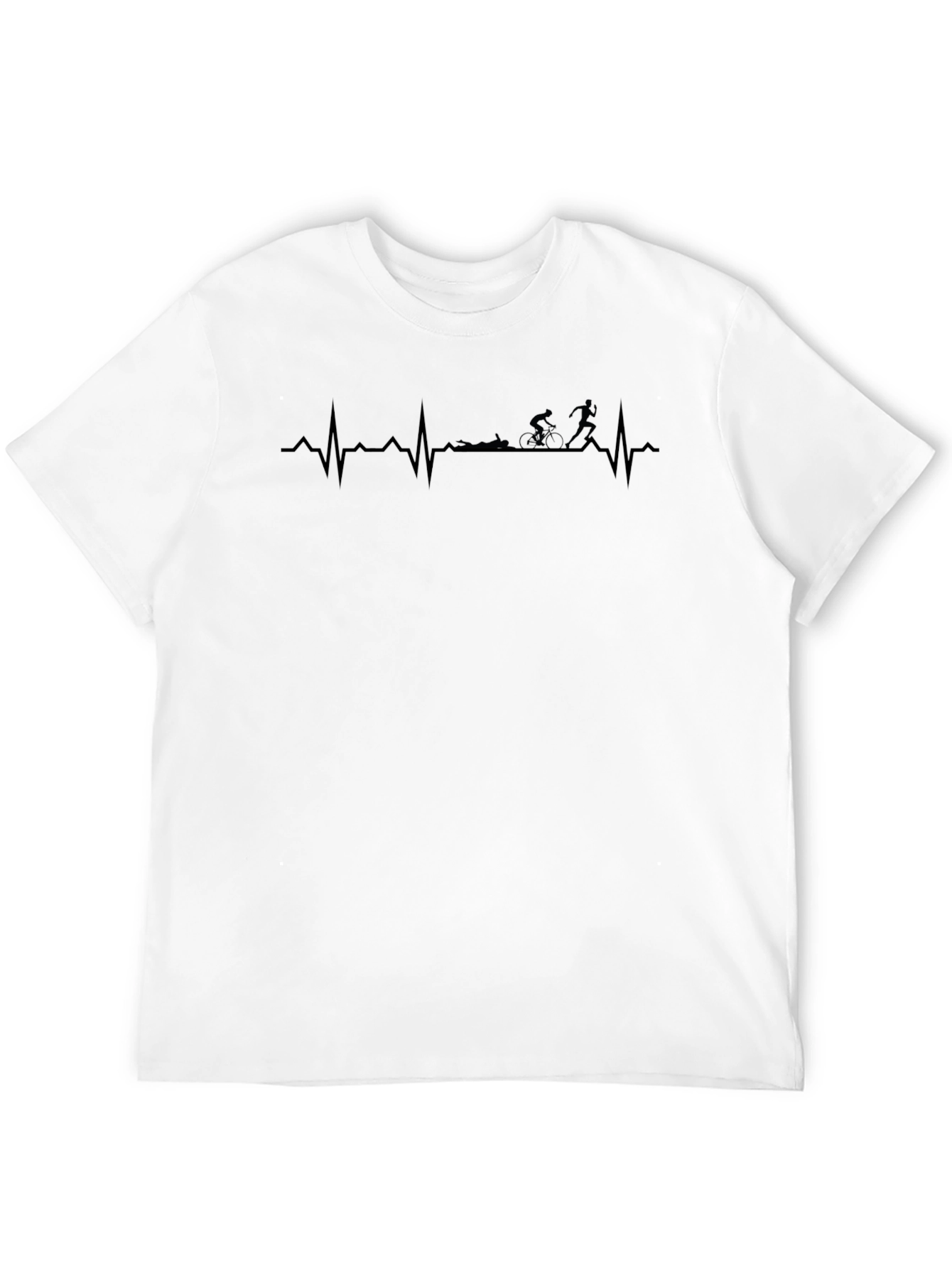 Triathlon Heartbeat T-Shirt - Swim Bike Run
