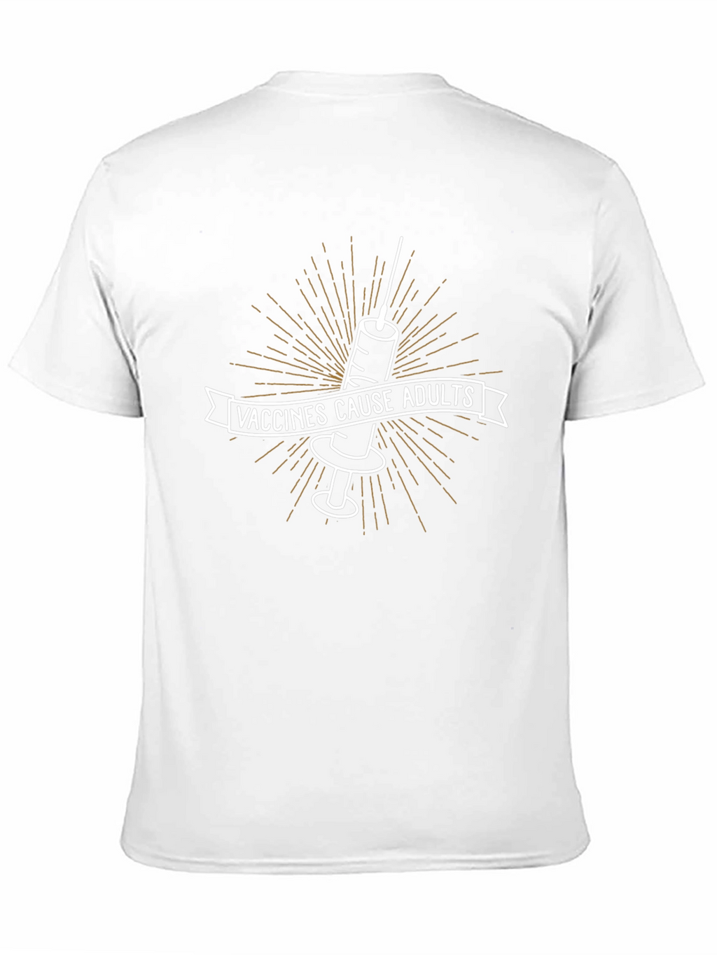 Vaccines Cause Adults Graphic Tee - Black Cotton T-Shirt