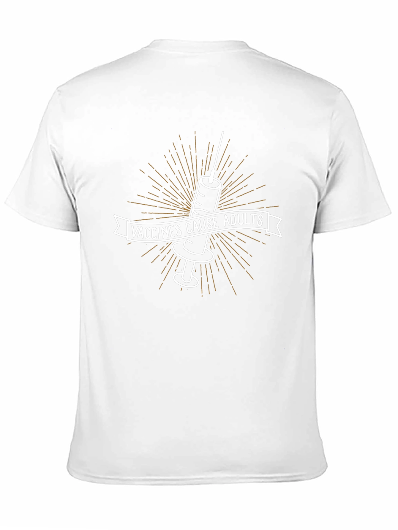 Vaccines Cause Adults Graphic Tee - Black Cotton T-Shirt