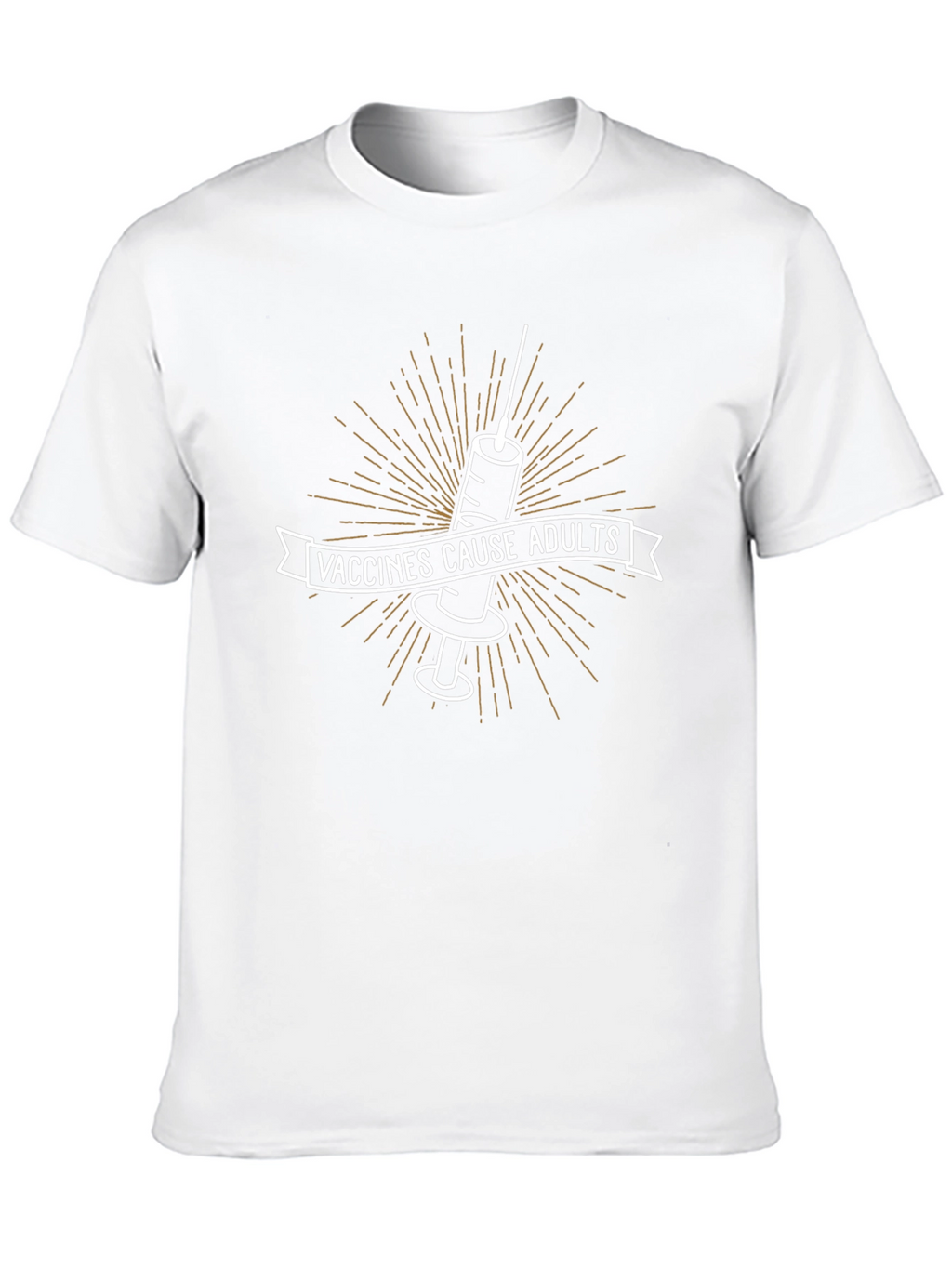 Vaccines Cause Adults Graphic Tee - Black Cotton T-Shirt