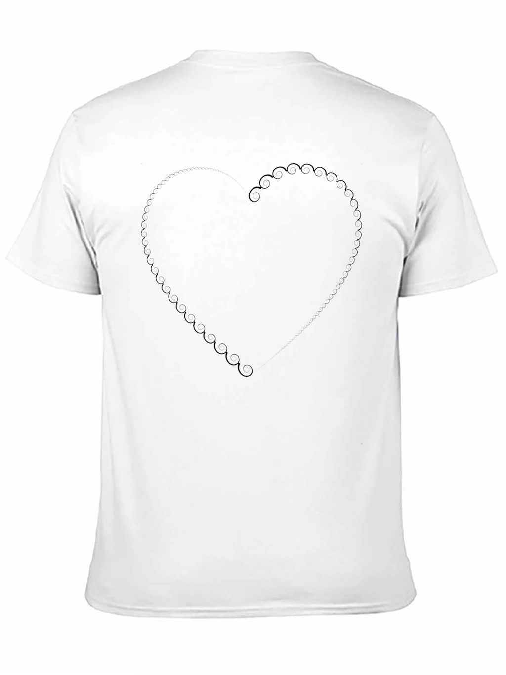 Swirl Heart Graphic Tee - Stylish Unisex Black T-Shirt