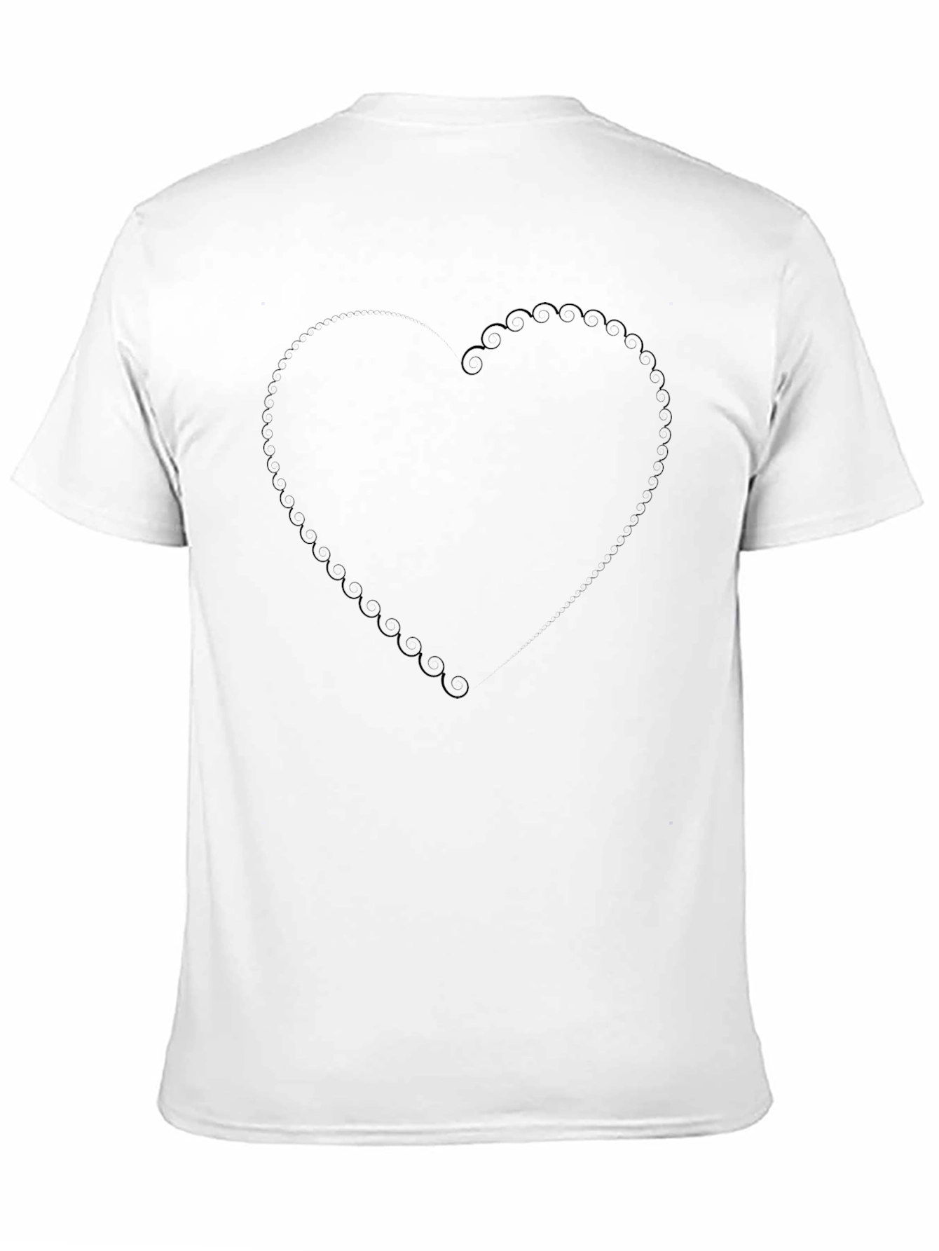 Swirl Heart Graphic Tee - Stylish Unisex Black T-Shirt
