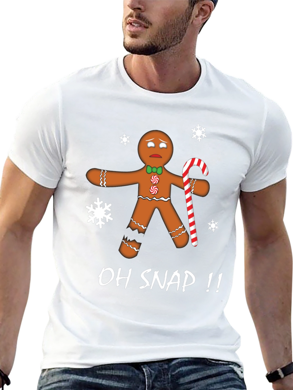 Oh Snap Gingerbread Man Christmas T-Shirt