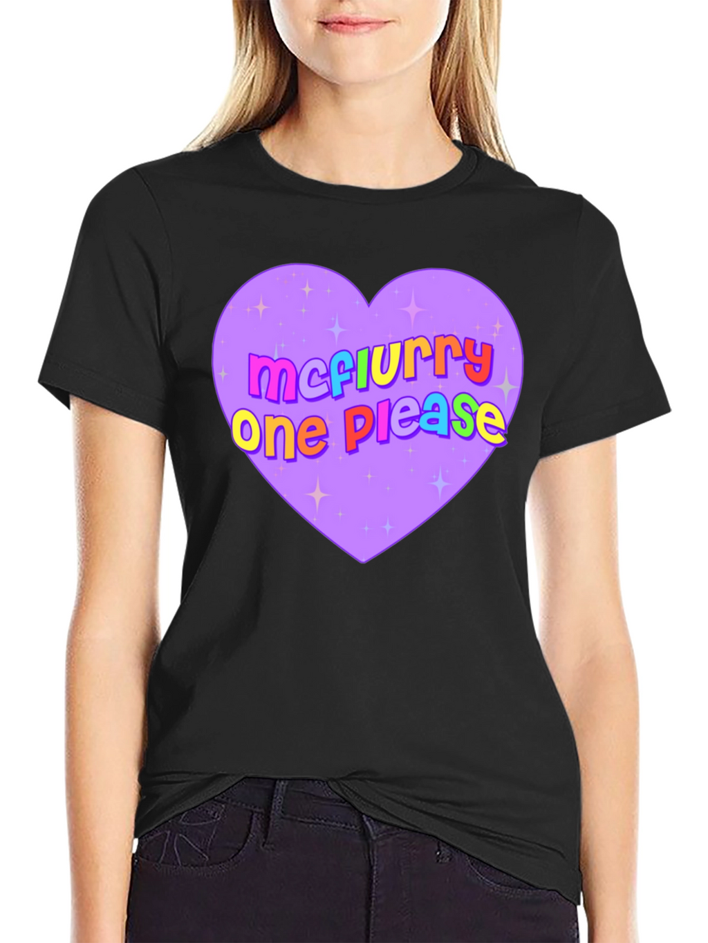 McFlurry Please Heart Graphic Tee - Black