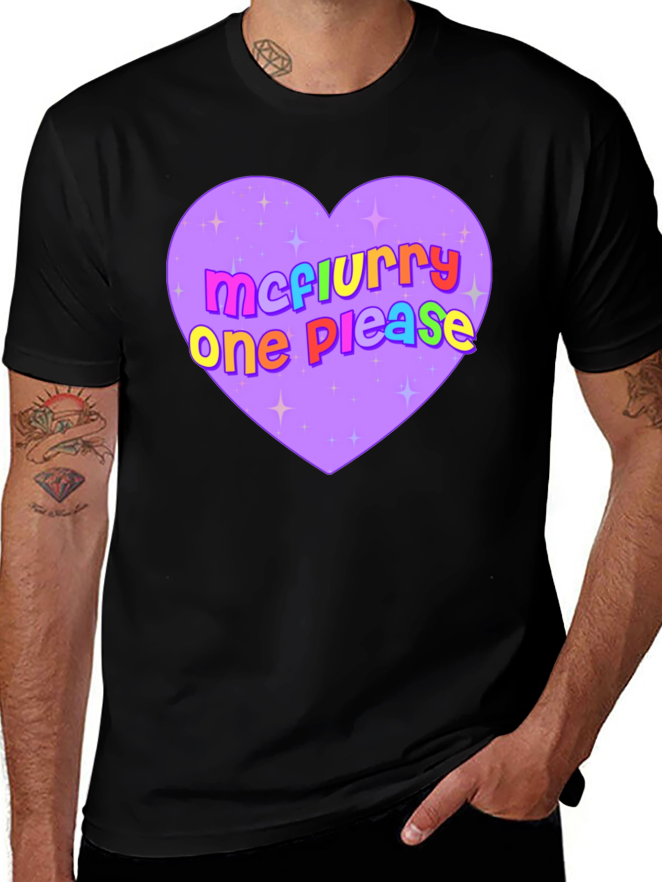 McFlurry Please Heart Graphic Tee - Black