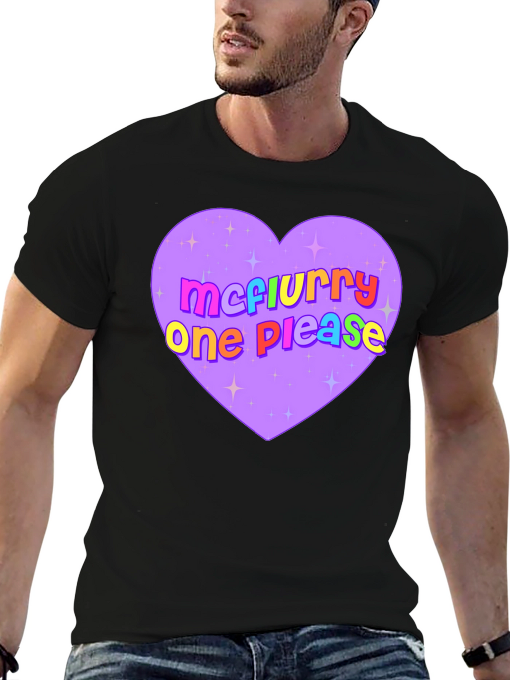 McFlurry Please Heart Graphic Tee - Black