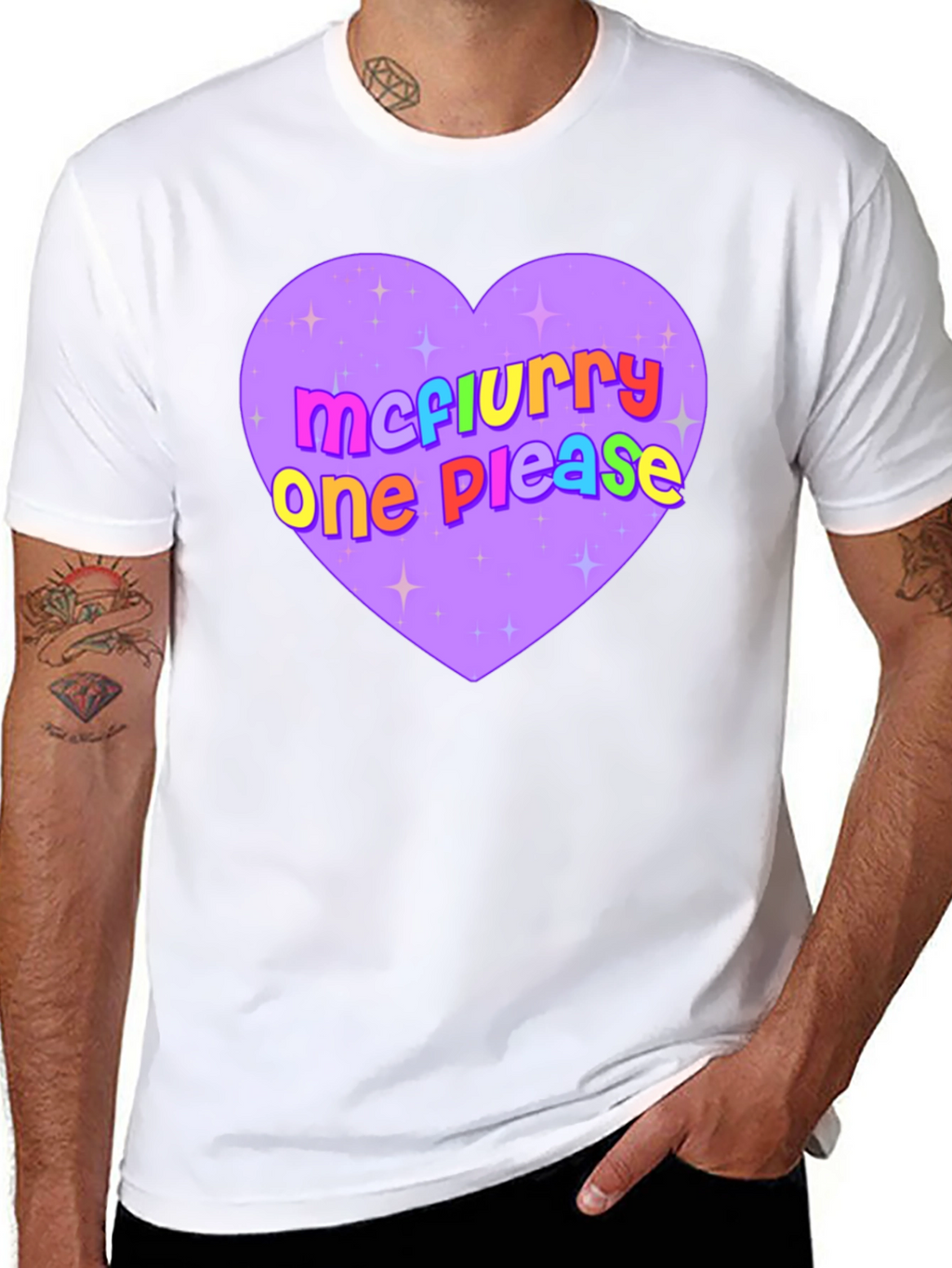 McFlurry Please Heart Graphic Tee - Black