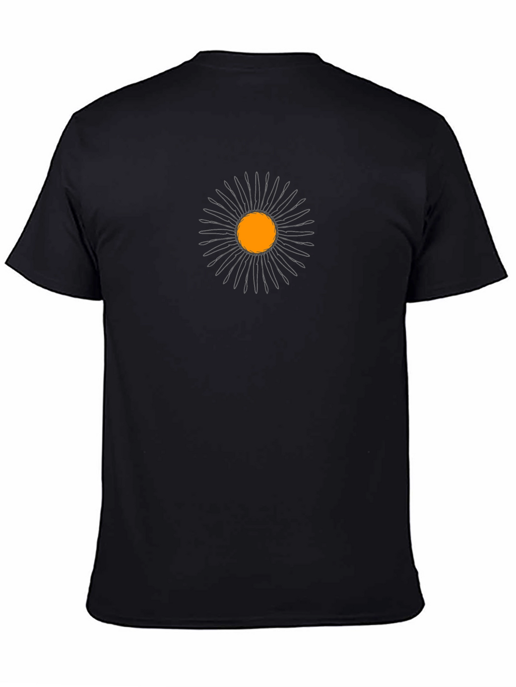 Abstract Floral Graphic Black Tee