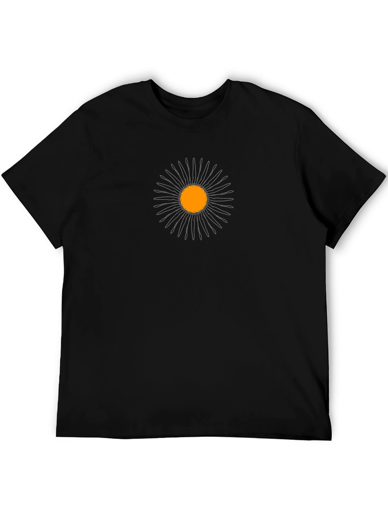 Abstract Floral Graphic Black Tee