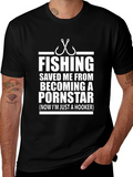Fishing Hooker Graphic T-Shirt - Funny Fisherman Tee