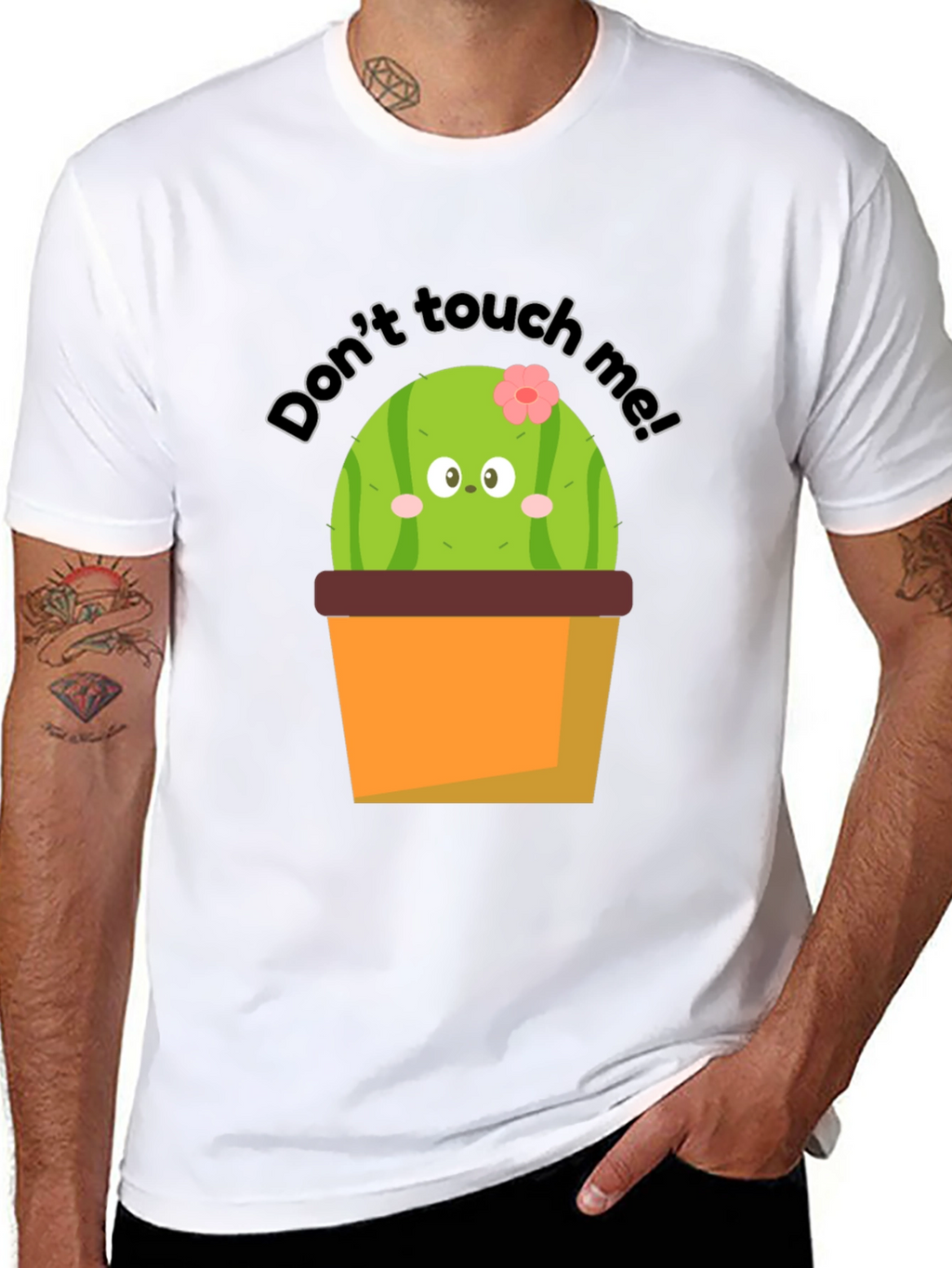 Cute Cactus Graphic Tee - Dont Touch Me!