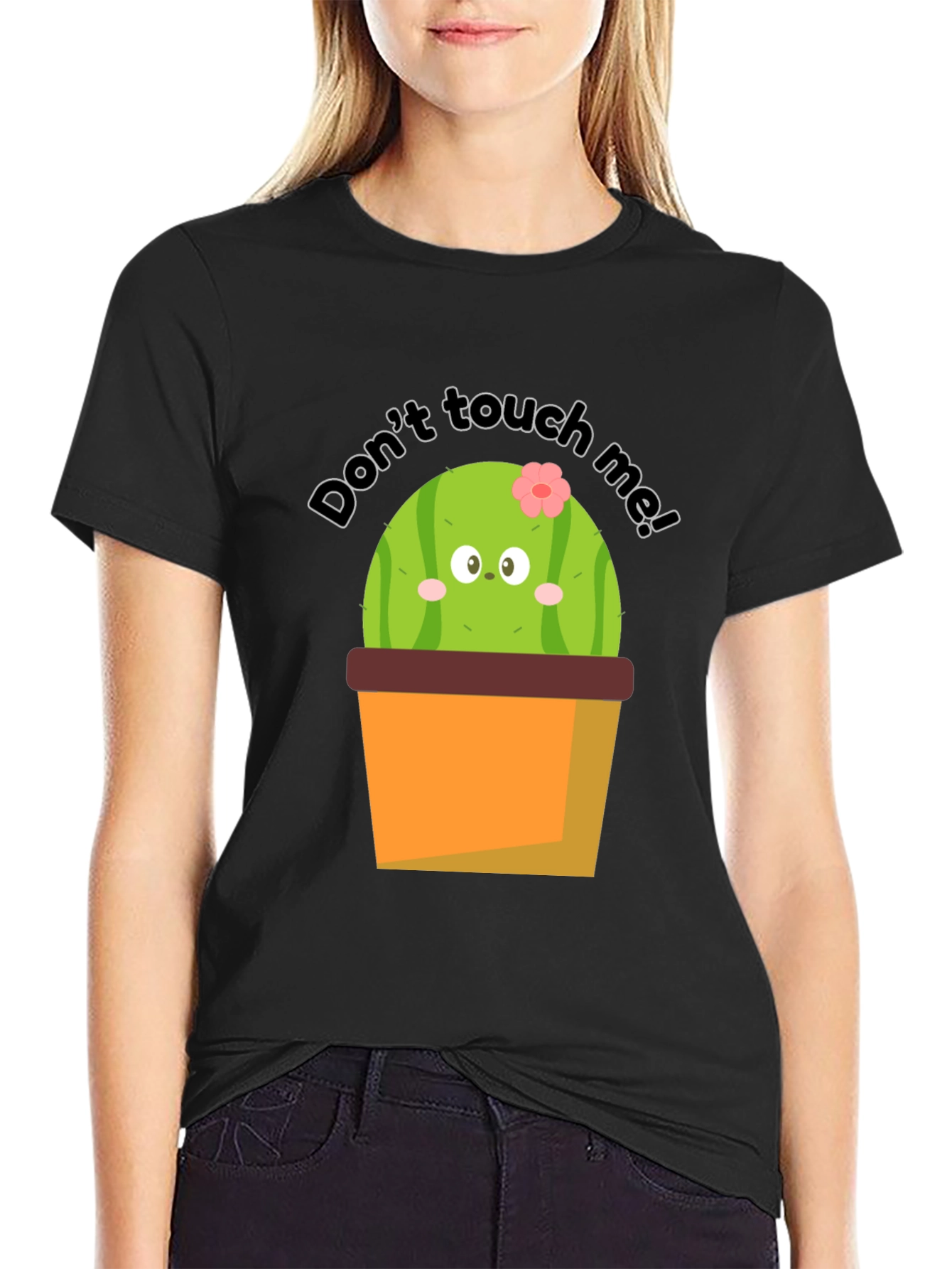 Cute Cactus Graphic Tee - Dont Touch Me!