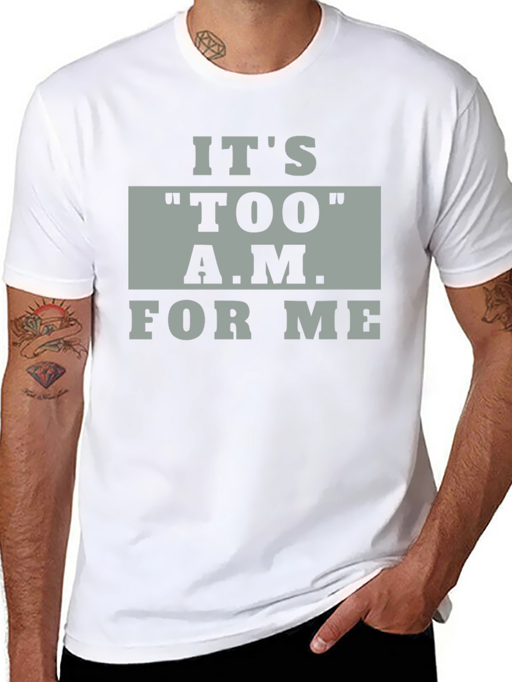 Its TOO A.M. For Me Black Graphic Tee