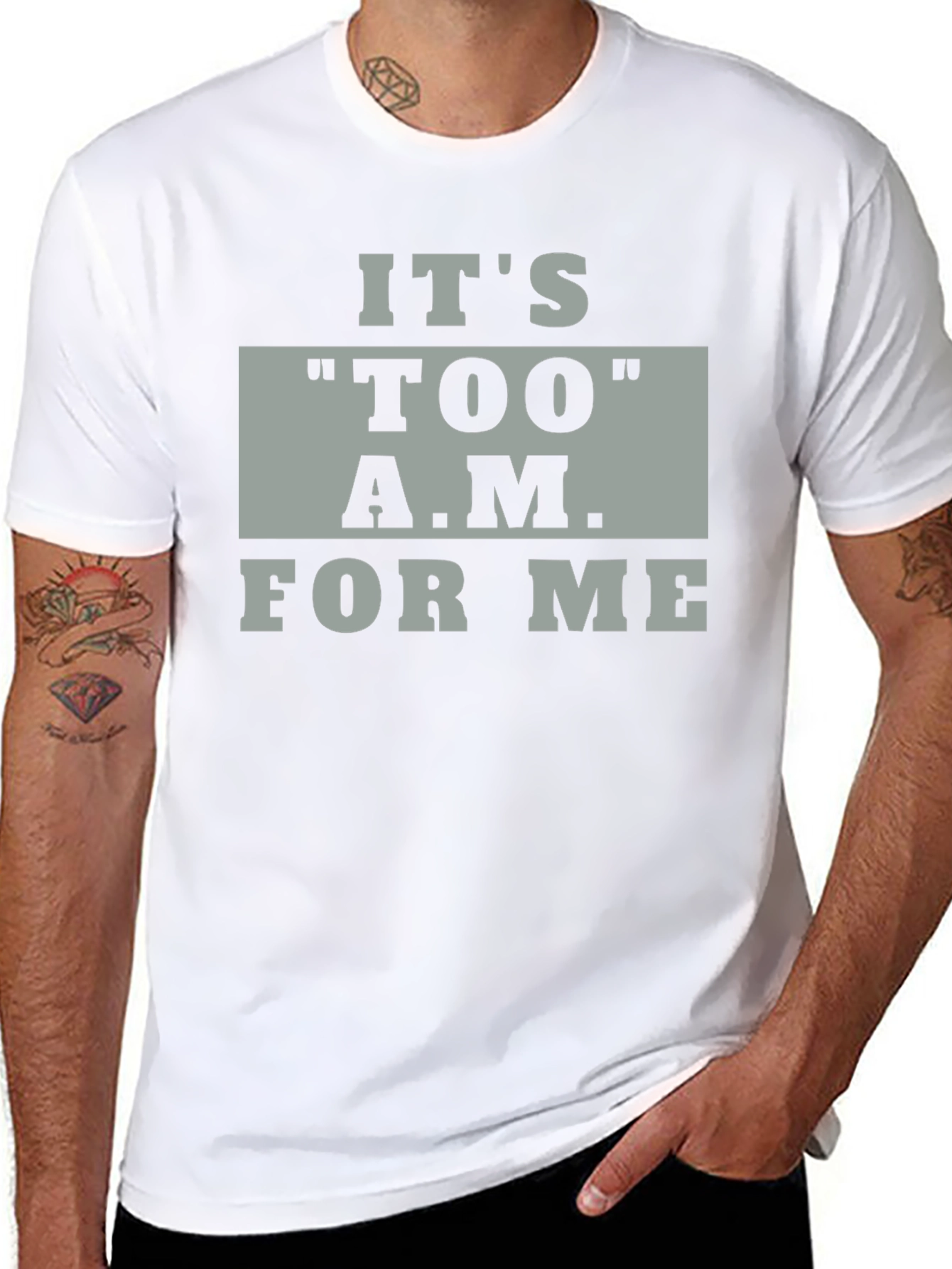 Its TOO A.M. For Me Black Graphic Tee
