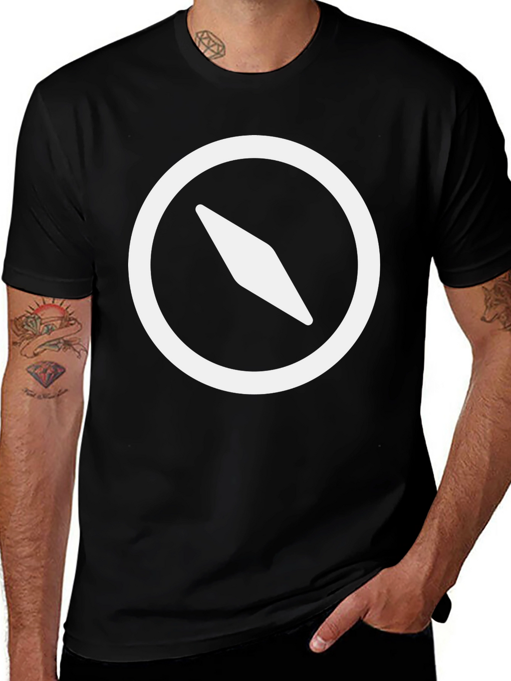 Compass Graphic Black T-Shirt