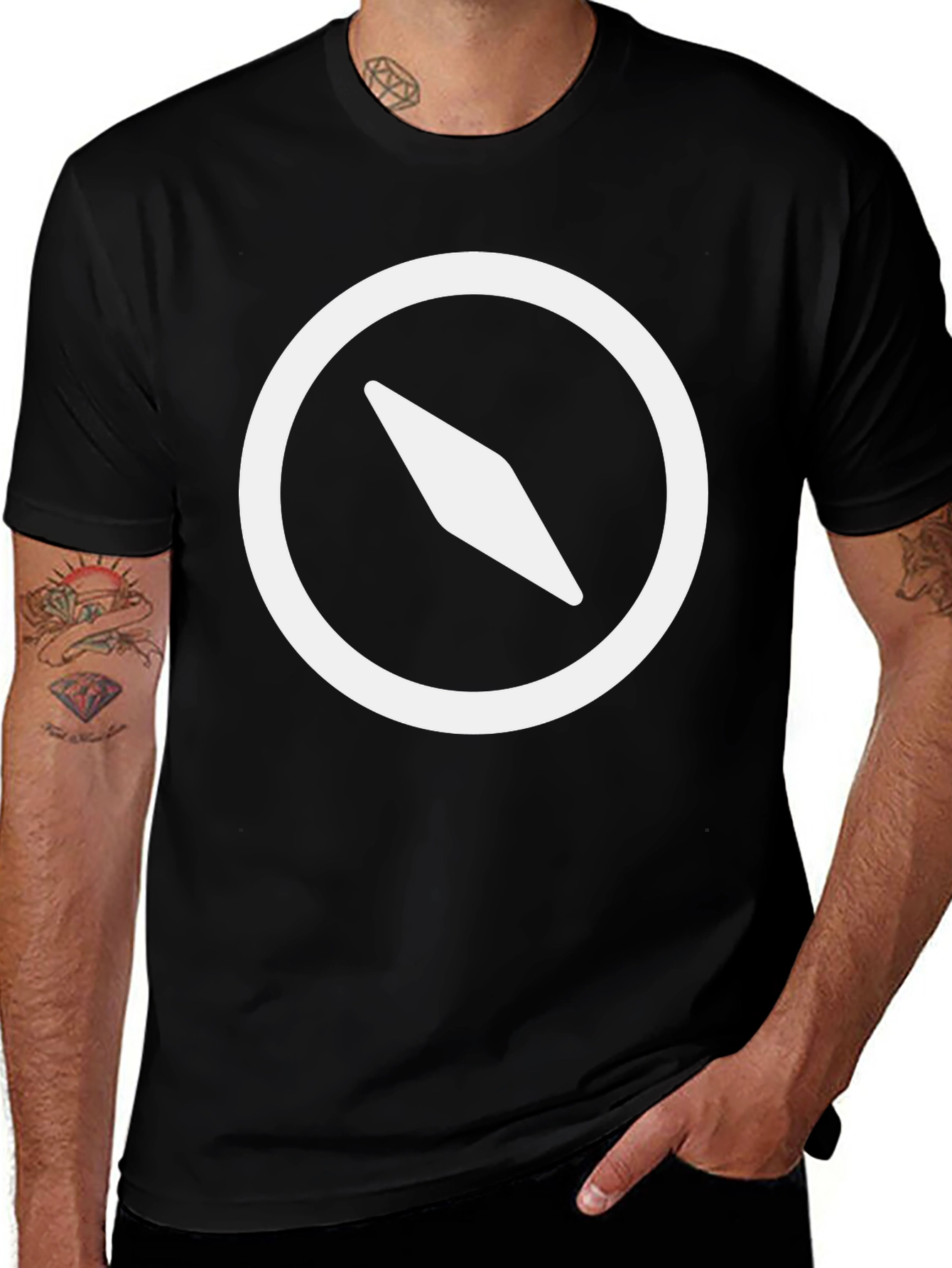 Compass Graphic Black T-Shirt