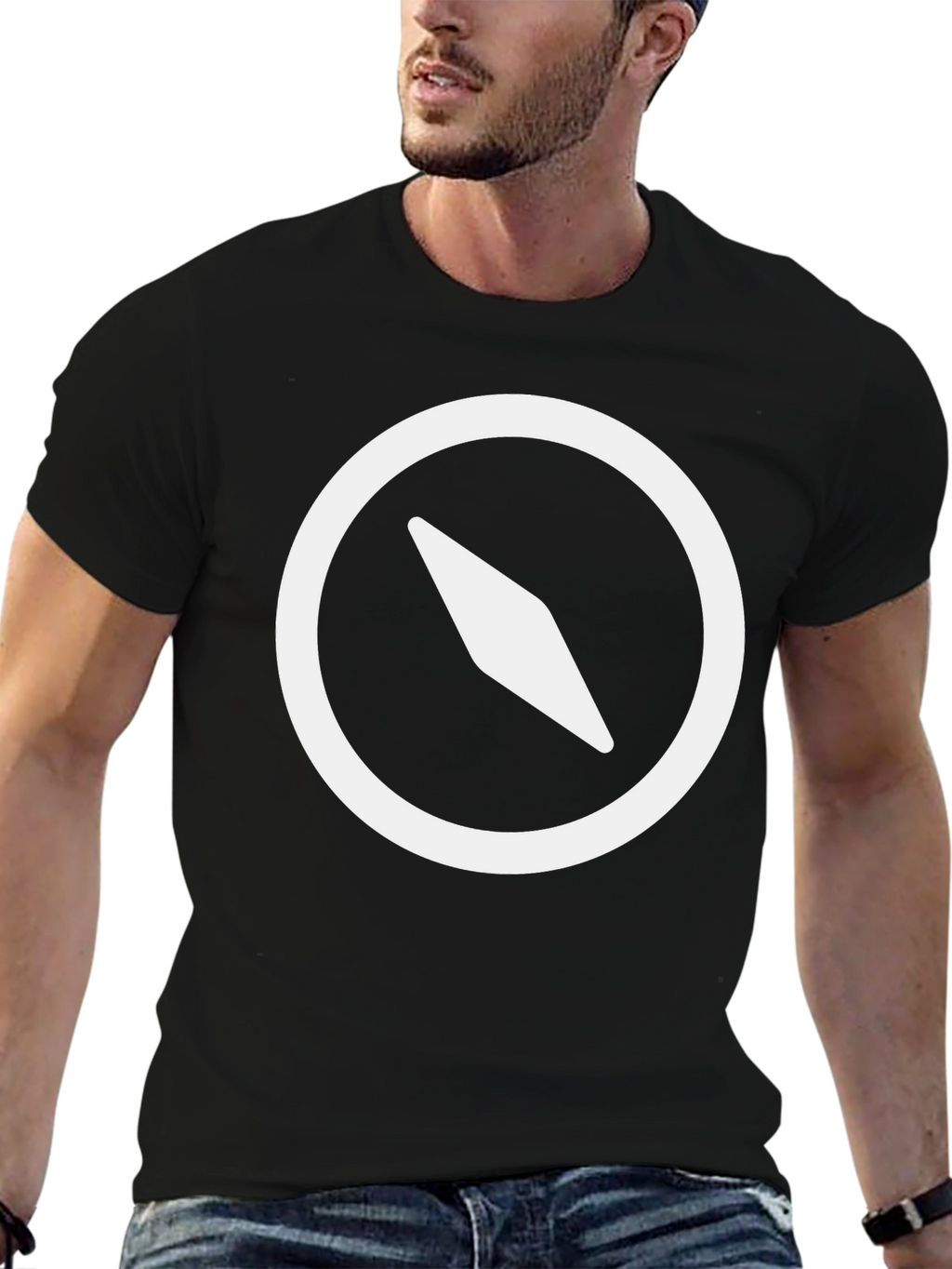 Compass Graphic Black T-Shirt