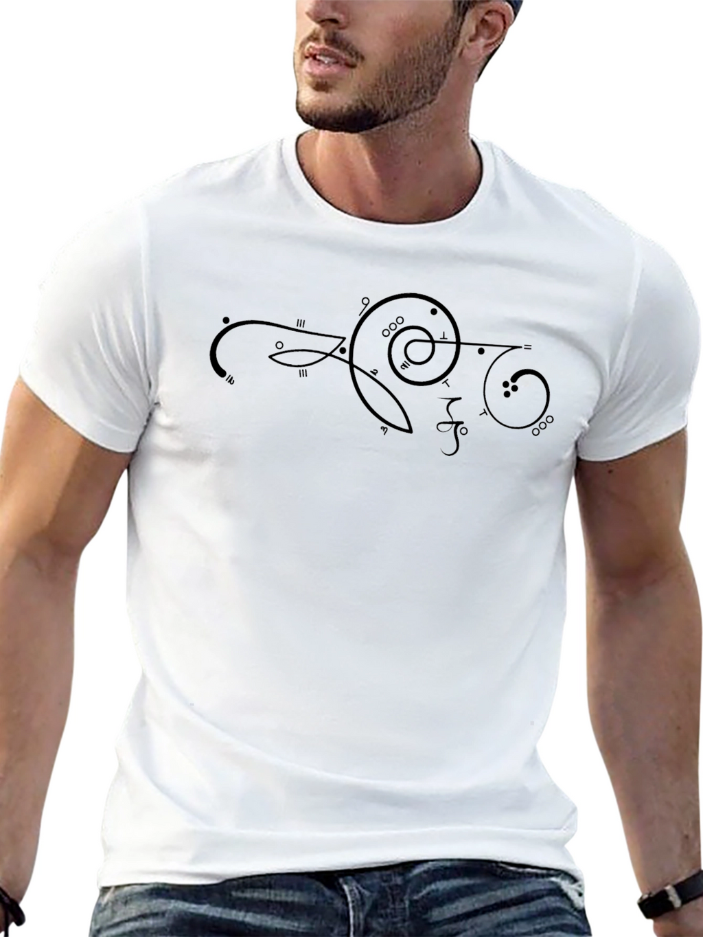 Abstract Symbol Black T-Shirt
