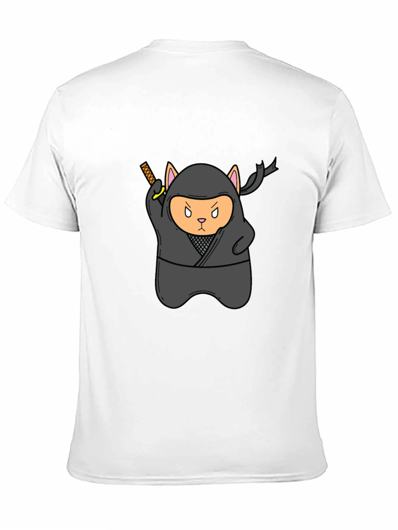 Ninja Cat Black T-Shirt - Stealth Mode Activated!