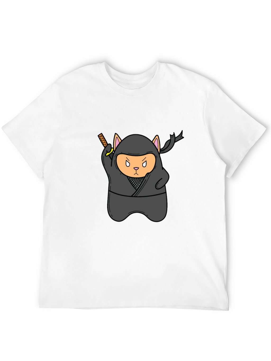 Ninja Cat Black T-Shirt - Stealth Mode Activated!