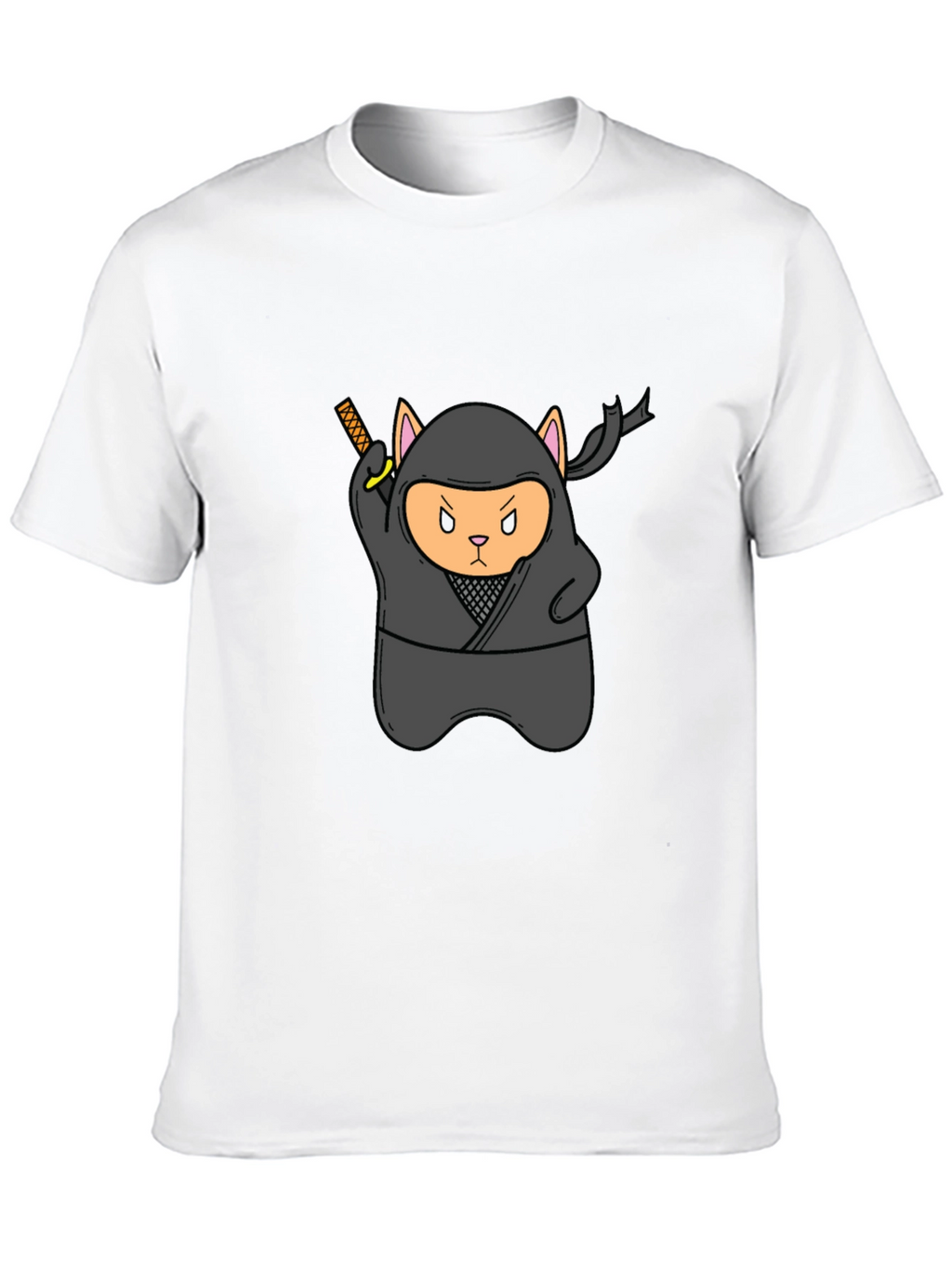 Ninja Cat Black T-Shirt - Stealth Mode Activated!