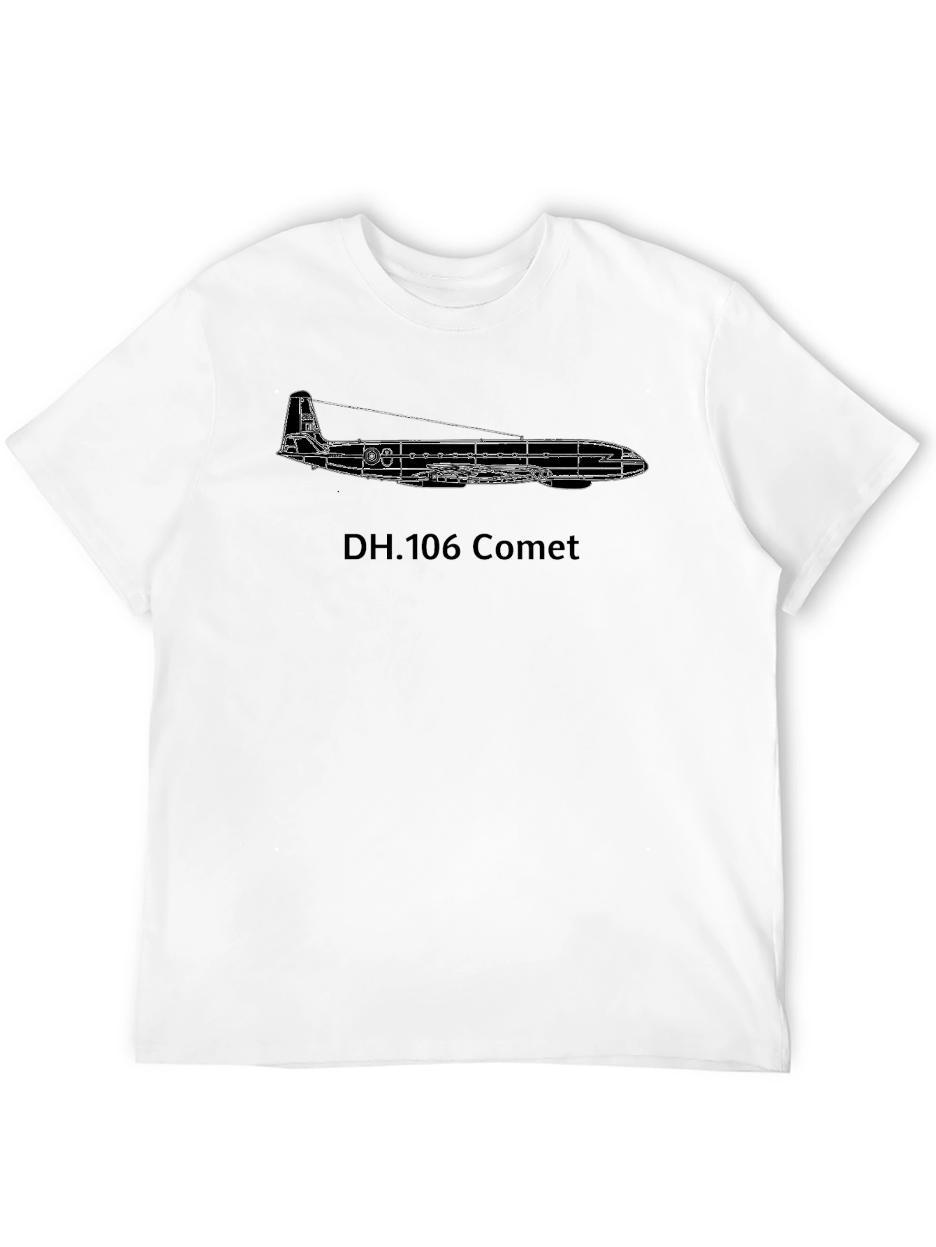 DH.106 Comet Airplane Blueprint Graphic T-Shirt