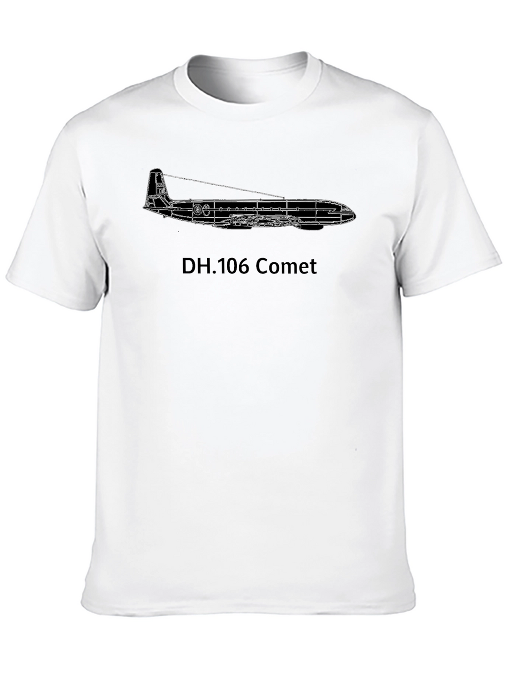 DH.106 Comet Airplane Blueprint Graphic T-Shirt