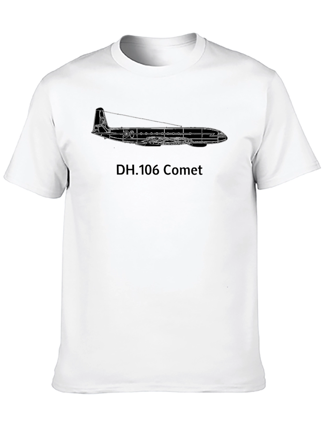 DH.106 Comet Airplane Blueprint Graphic T-Shirt
