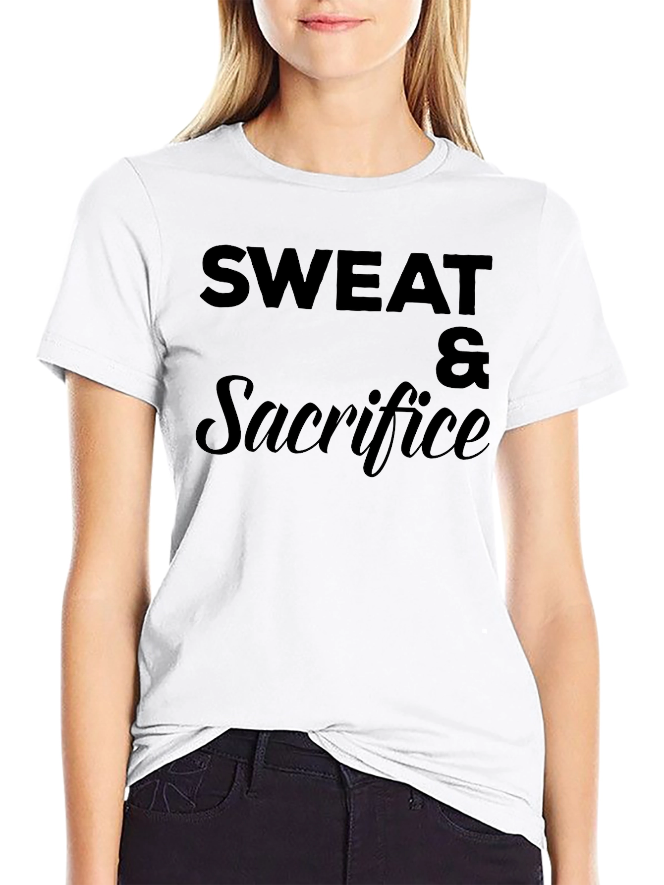 Sweat & Sacrifice Black Graphic T-Shirt