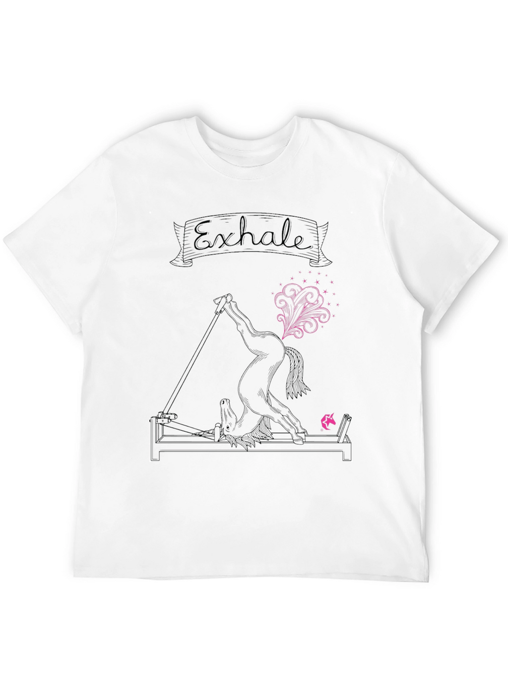 Exhale Unicorn Yoga Funny Graphic T-Shirt