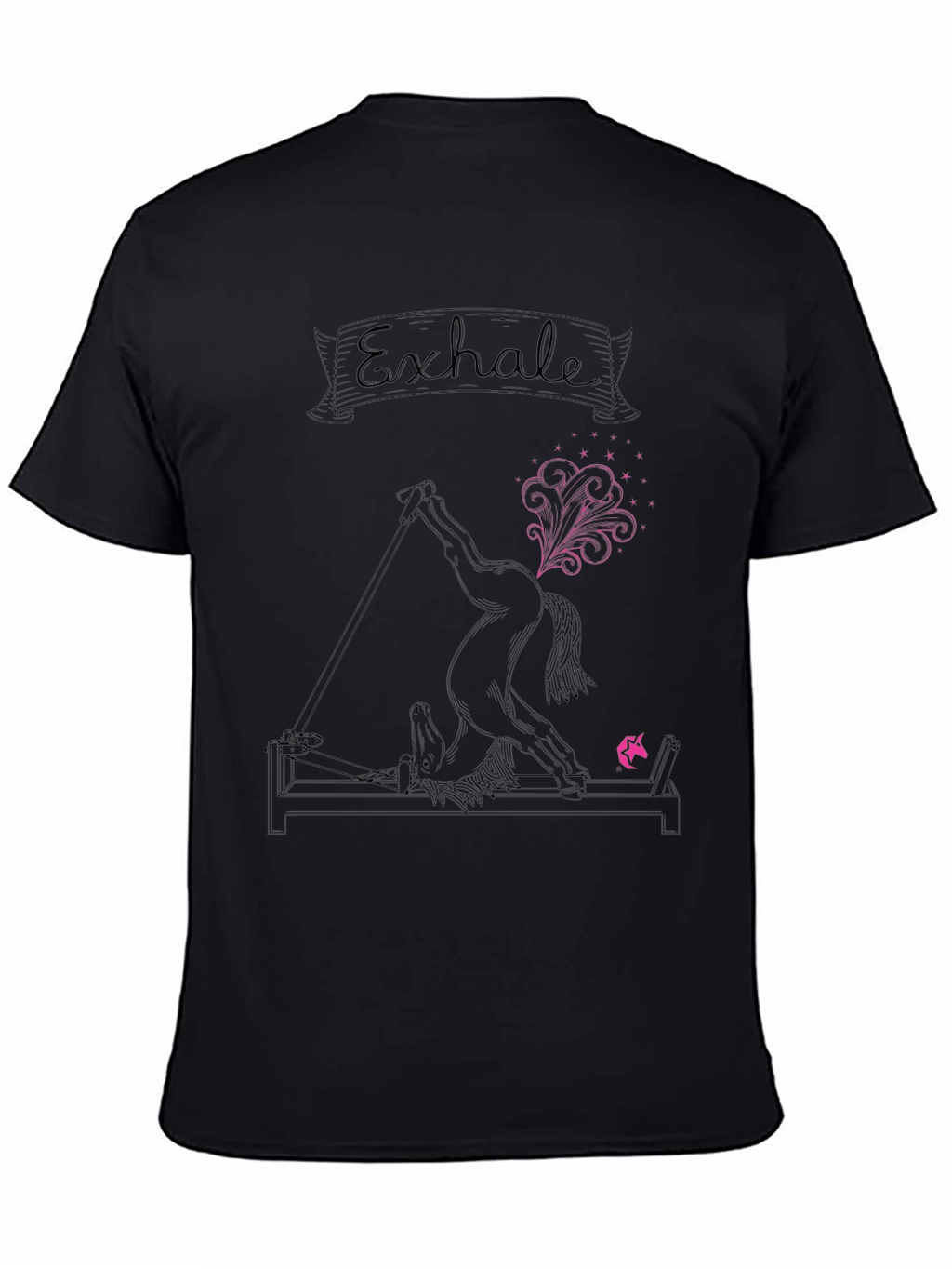 Exhale Unicorn Yoga Funny Graphic T-Shirt